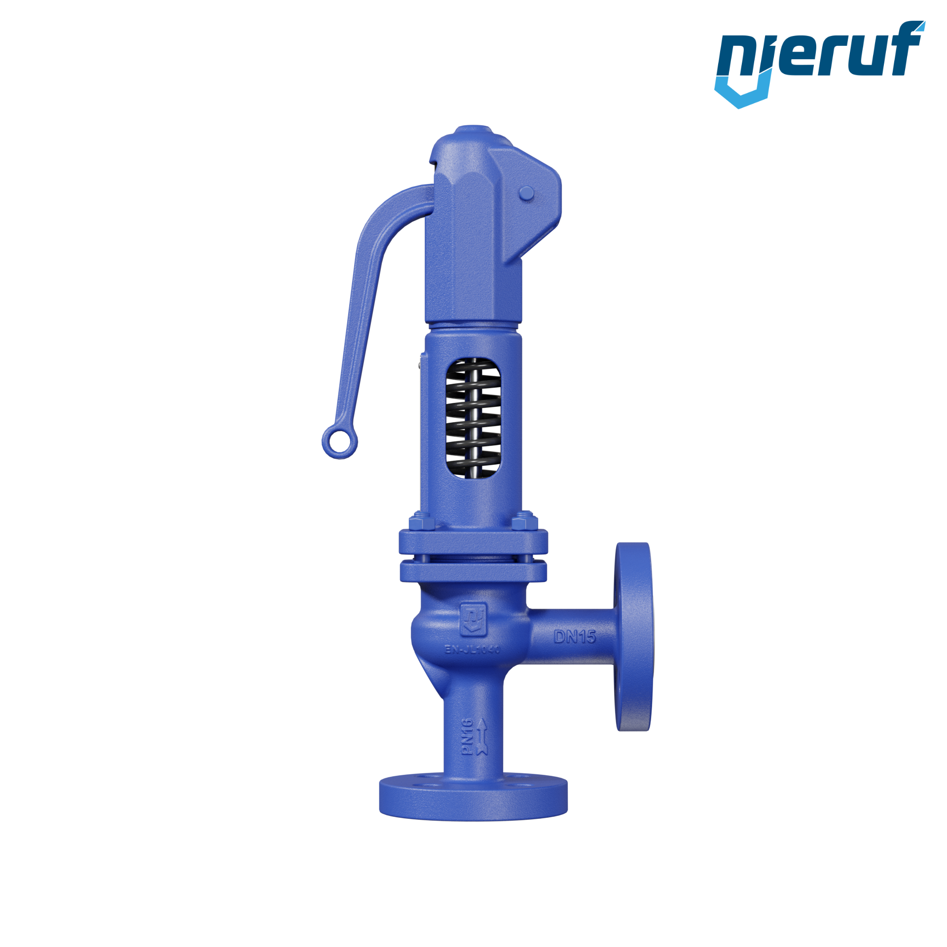 valvola di sicurezza flangiata DN15/DN15 SF0102, ghisa grigia EN-JL1040  FPM, con leva