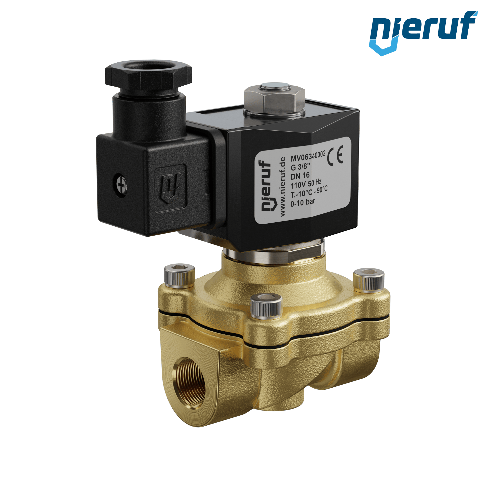 elettrovalvola DN16 G 3/8" pollici NBR 110V ottone