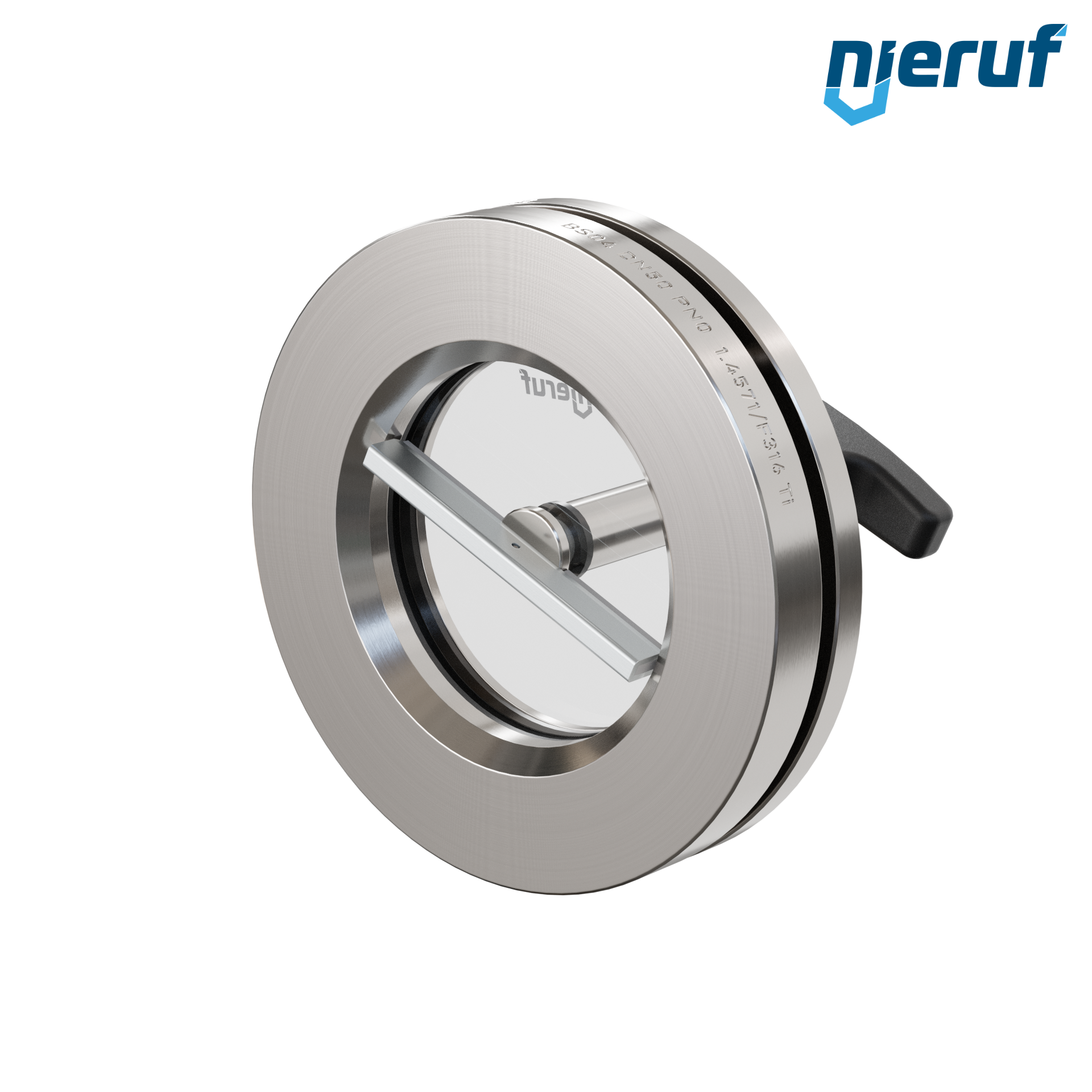 oblò di osservazione per serbatoi con tergicristallo in PTFE DN50 BS04 acciaio inossidabile 1.4571 EPDM vetro borosilicato 0,0 bar