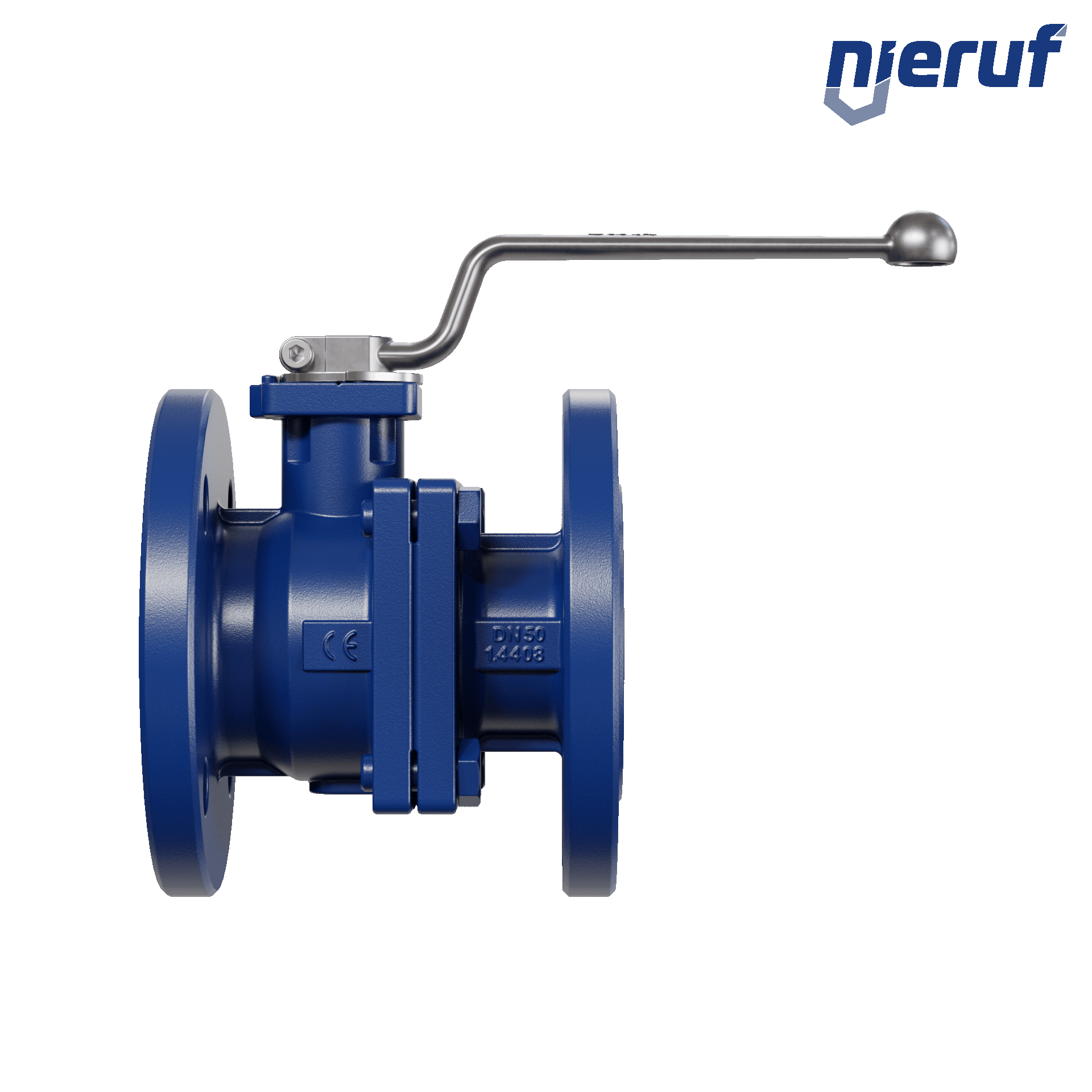 valvola a sfera flangiata per alte temperature FK12 DN50 PN40 in acciaio fuso 1.0619 fino a +25