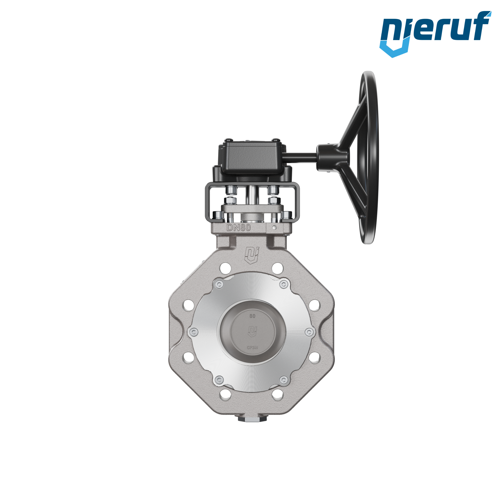 valvola a farfalla triplo eccentrico acciaio inox AK14 DN 80 PN10-40 ANSI150-300 volantino