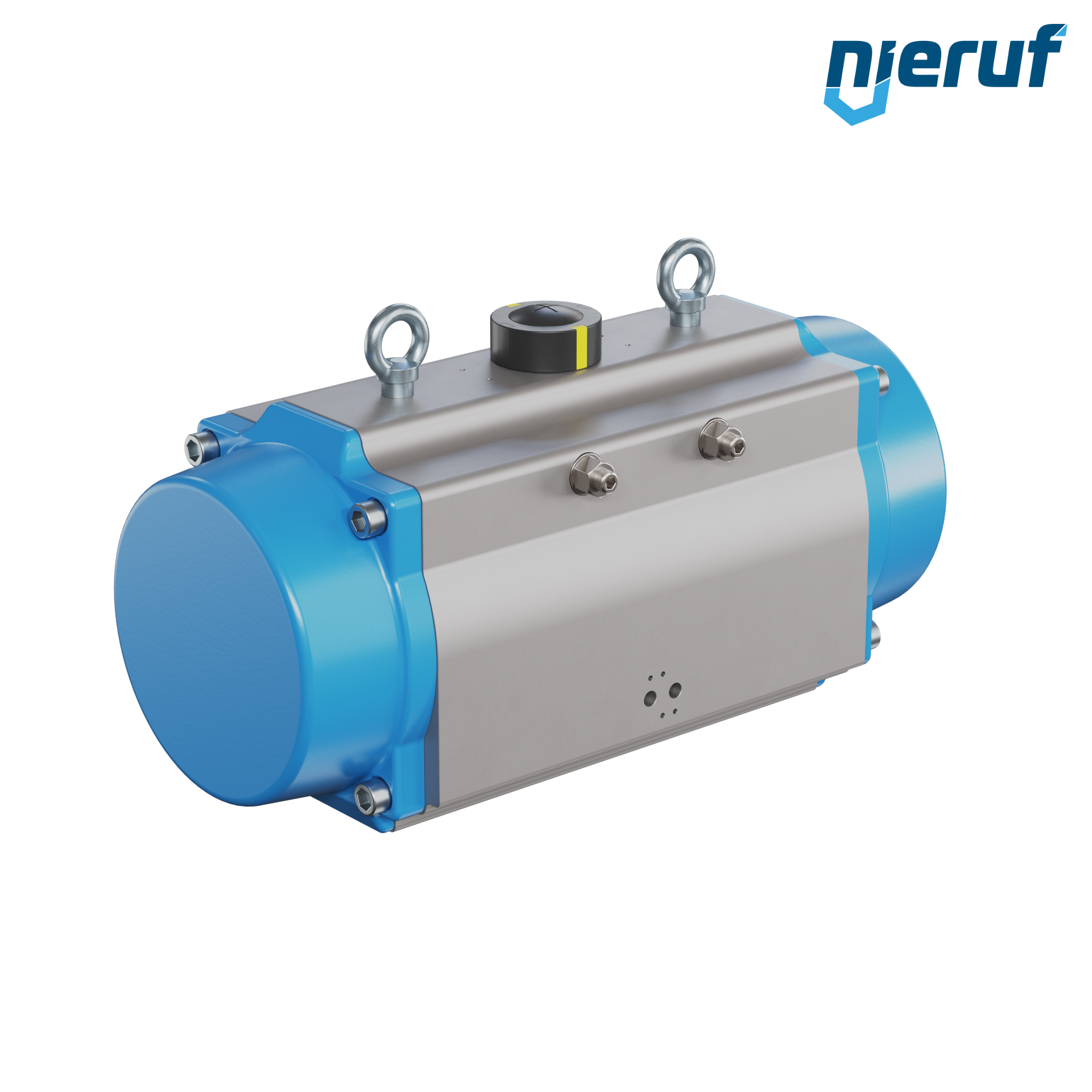 attuatore pneumatico AN02 a singolo effetto, chiusura a molla versione per alta temperatura GS-240 90° con 12 molle