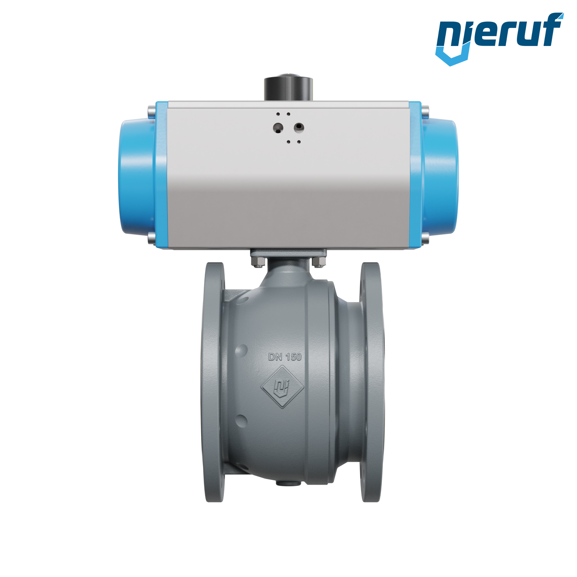 valvola a sfera automatica DN150 - 6" pollici PK04 azionamento rotativo pneumatico a semplice effetto apertura a molla