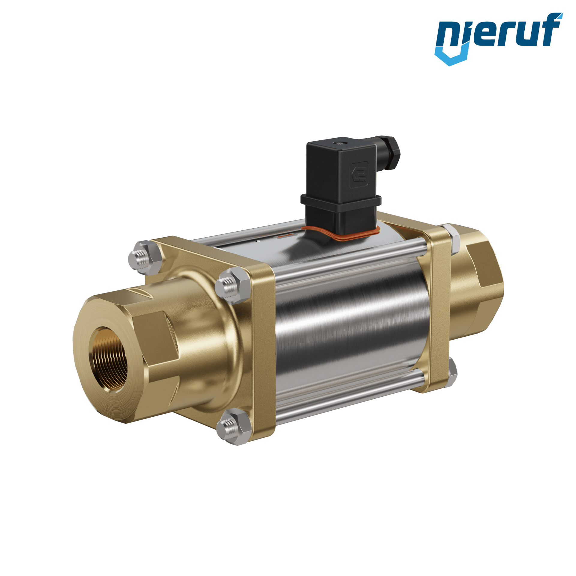 valvola coassiale 1" pollici filettatura interna - DN25 ottone 230V AC NC - per applicazione con acqua