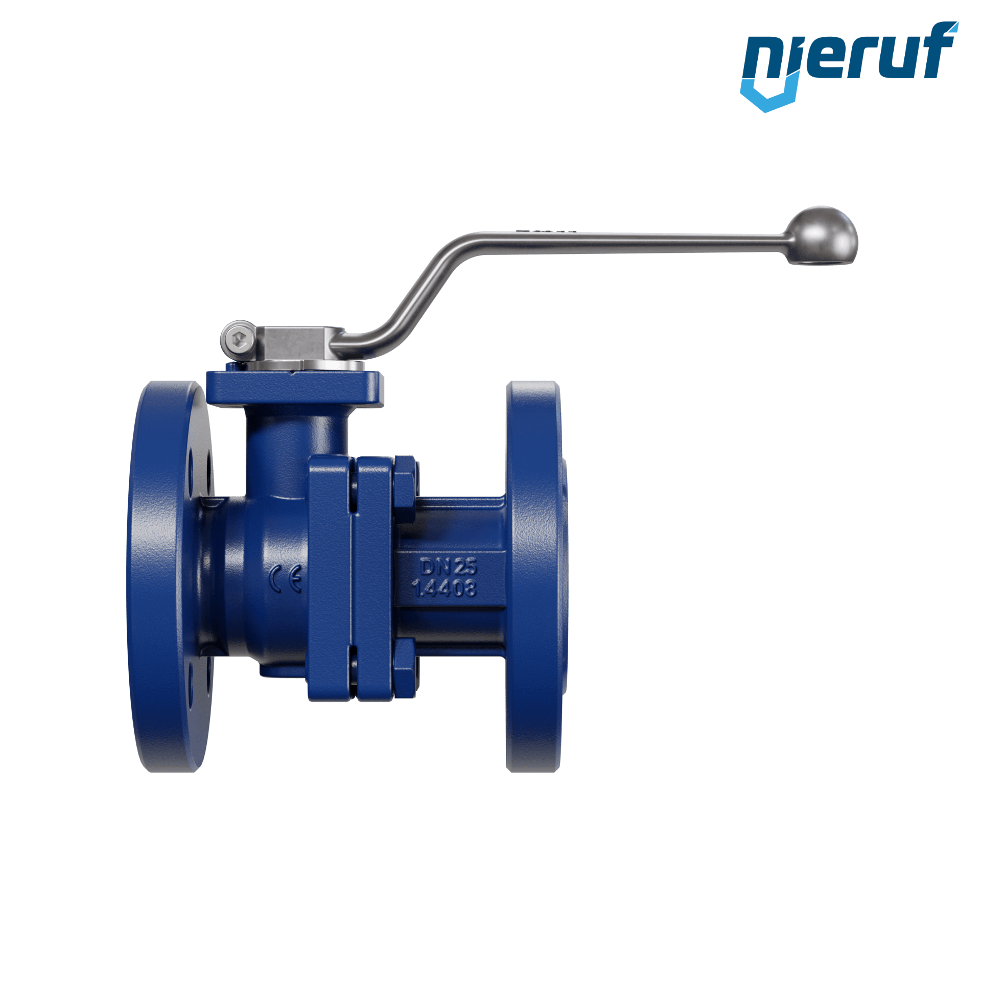 valvola a sfera flangiata per alte temperature FK12 DN25 PN40 in acciaio fuso 1.0619 fino a +25