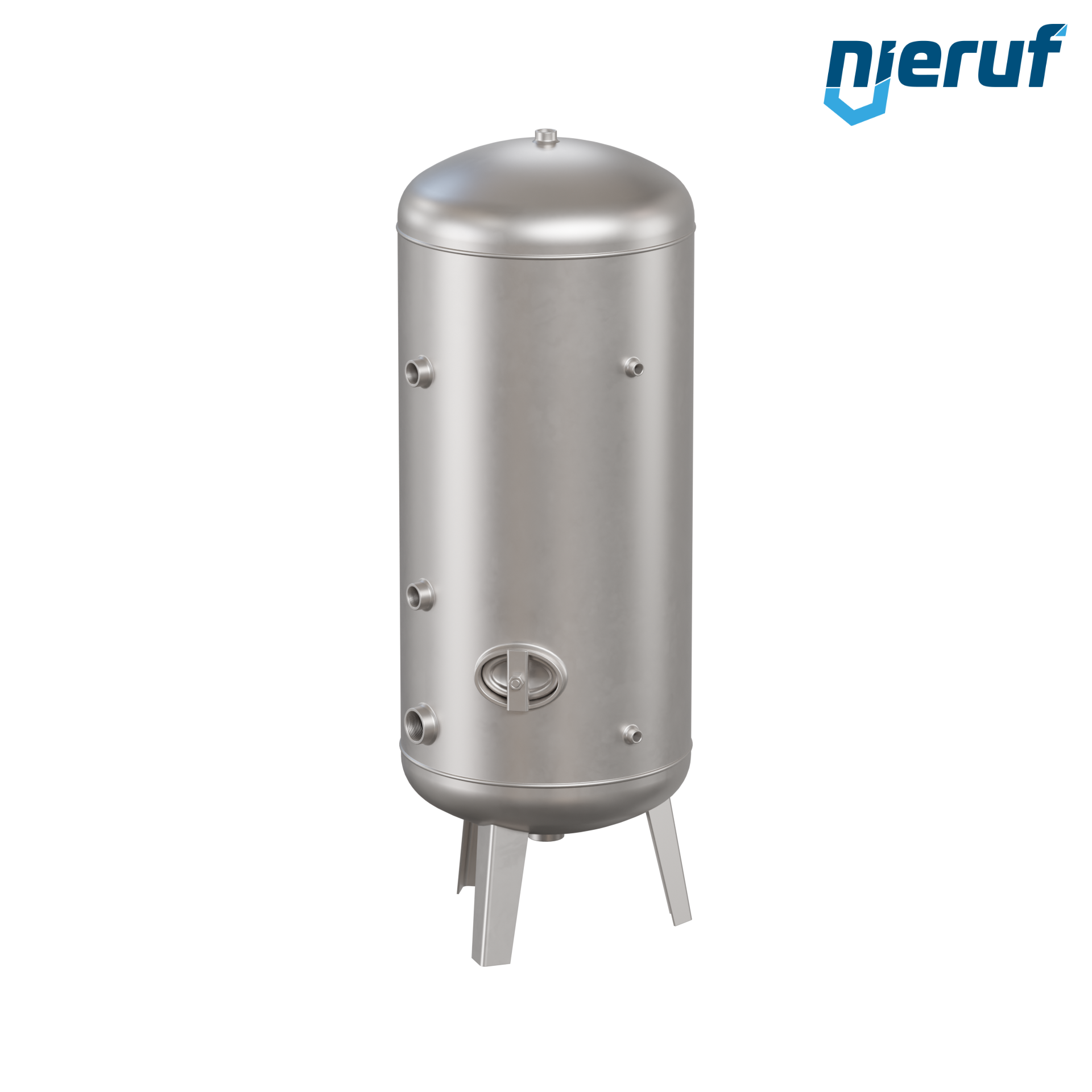 Serbatoio a pressione per acqua verticale BE04 300 litri, 0-10 bar, acciaio inox