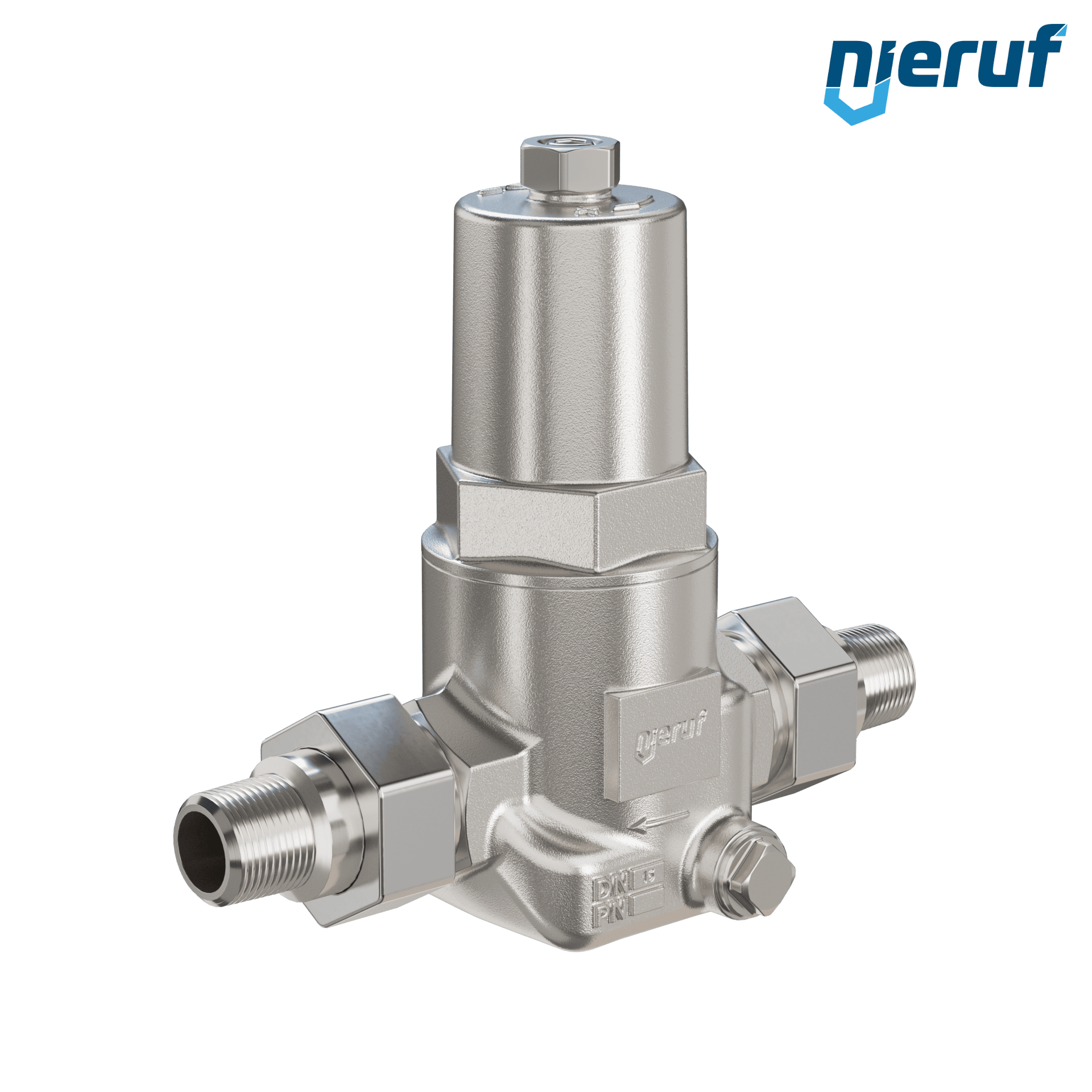Druckminderer Außengewinde 1/2" Zoll DM19 Edelstahl EPDM FDA 0,5 - 9,0 bar