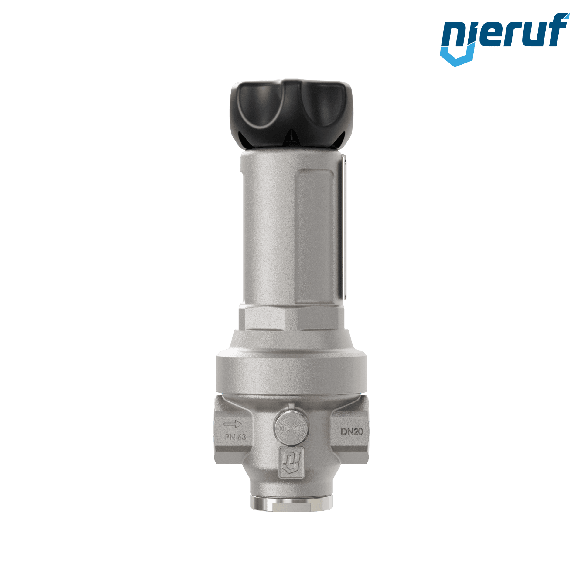 regolatore di pressione di precisione con ventilazione secondaria 3/4" pollici DM15 acciaio inossidabile FKM 0.5 - 15 bar