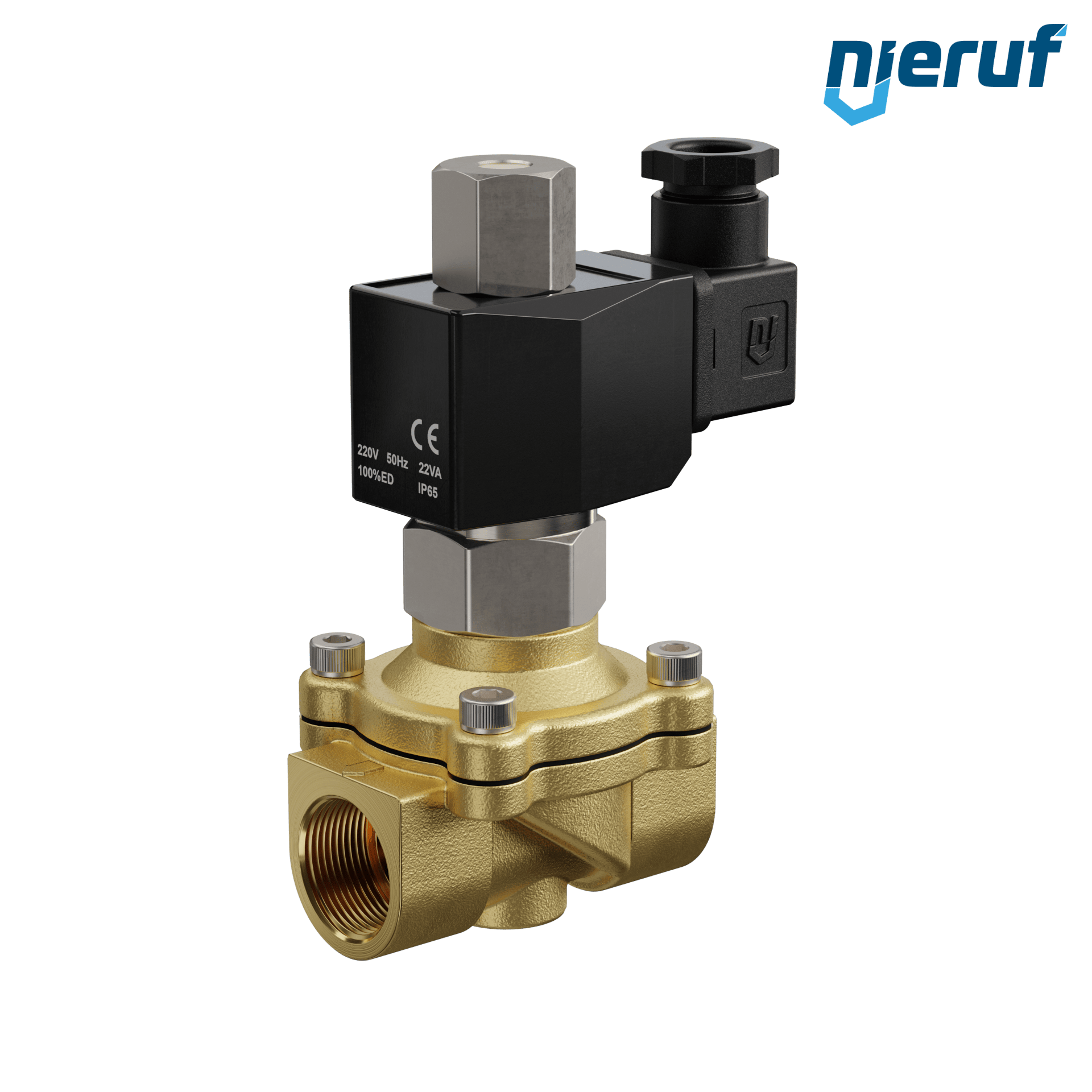 elettrovalvola DN20 G 3/4" pollici ottone MV06 FKM 230V 50Hz NO