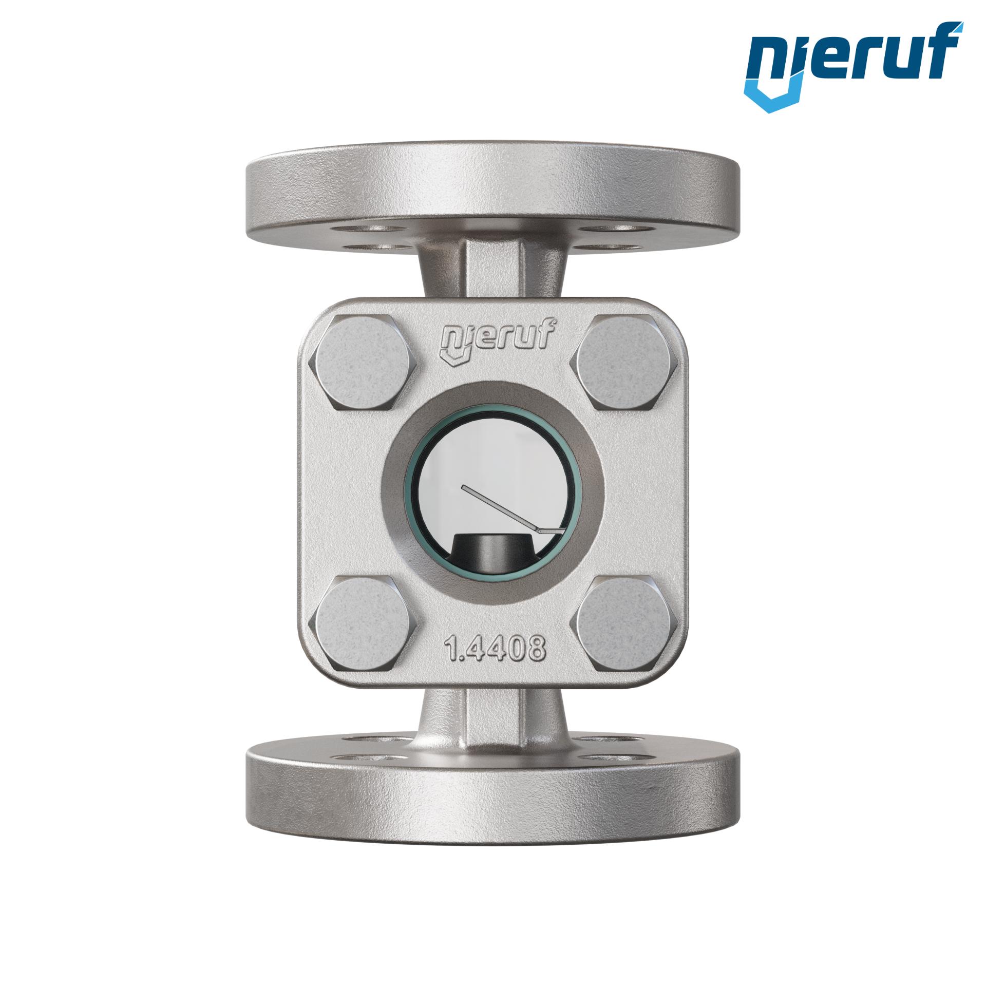Specola visiva flangiata DN15 - 1/2" pollici acciaio inossidabile AISI 316 flangia ANSI 300 vetro borosilicato versione con disco
