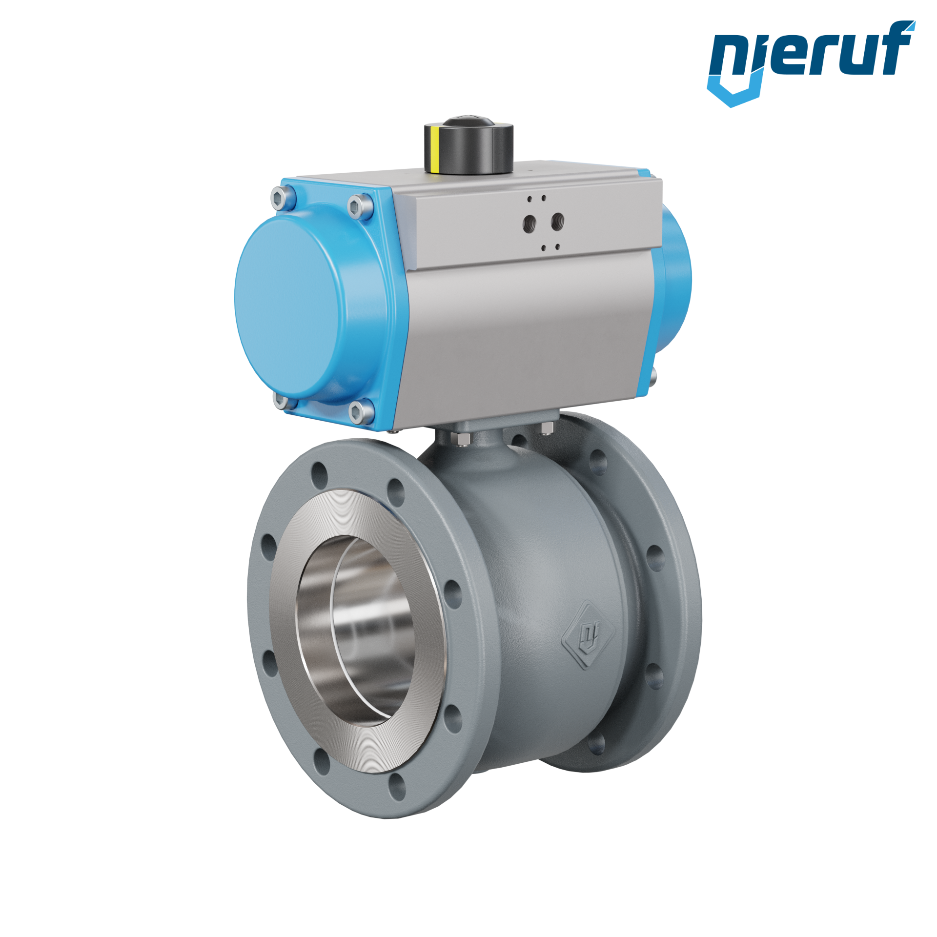 valvola a sfera automatica DN125 - 5" pollici PK04 azionamento rotativo pneumatico a semplice effetto apertura a molla