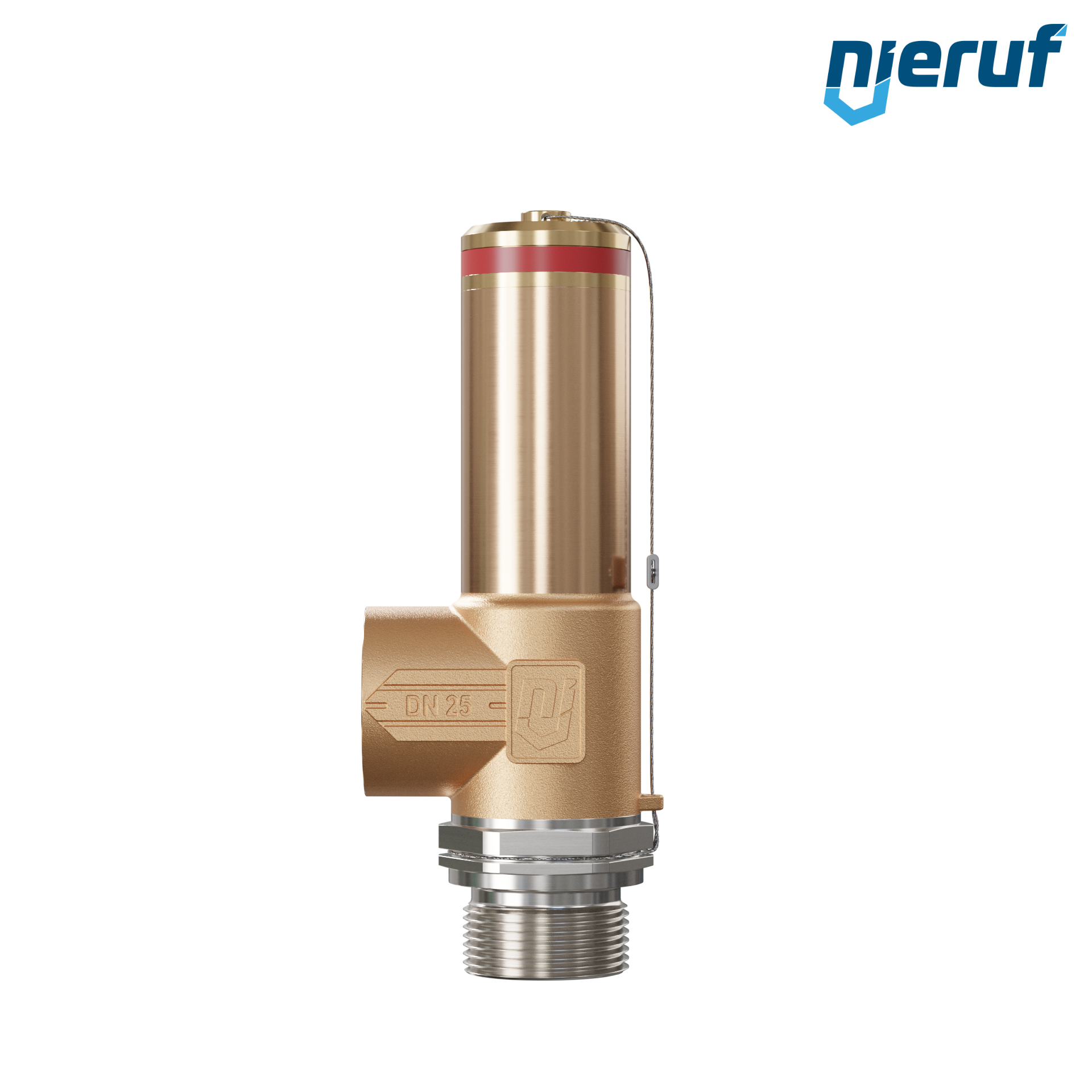 Kriogeniczny zawór bezpieczeństwa bez podnoszenia DN15 1" GZ x 1" GW SV18, stal nierdzewna & brąz PTFE