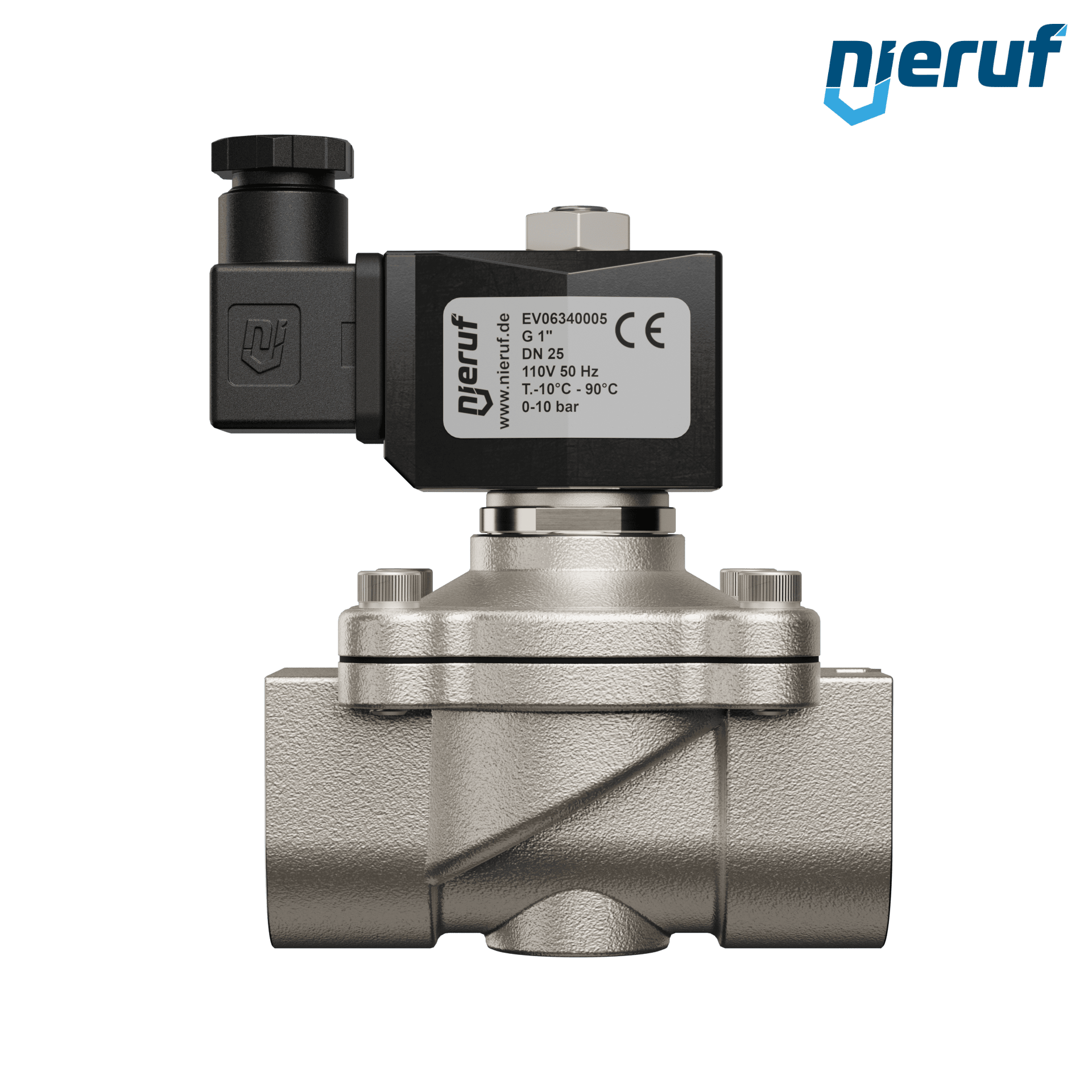 elettrovalvola DN25 G 1" pollici NBR 110V acciaio inossidabile 1.4308