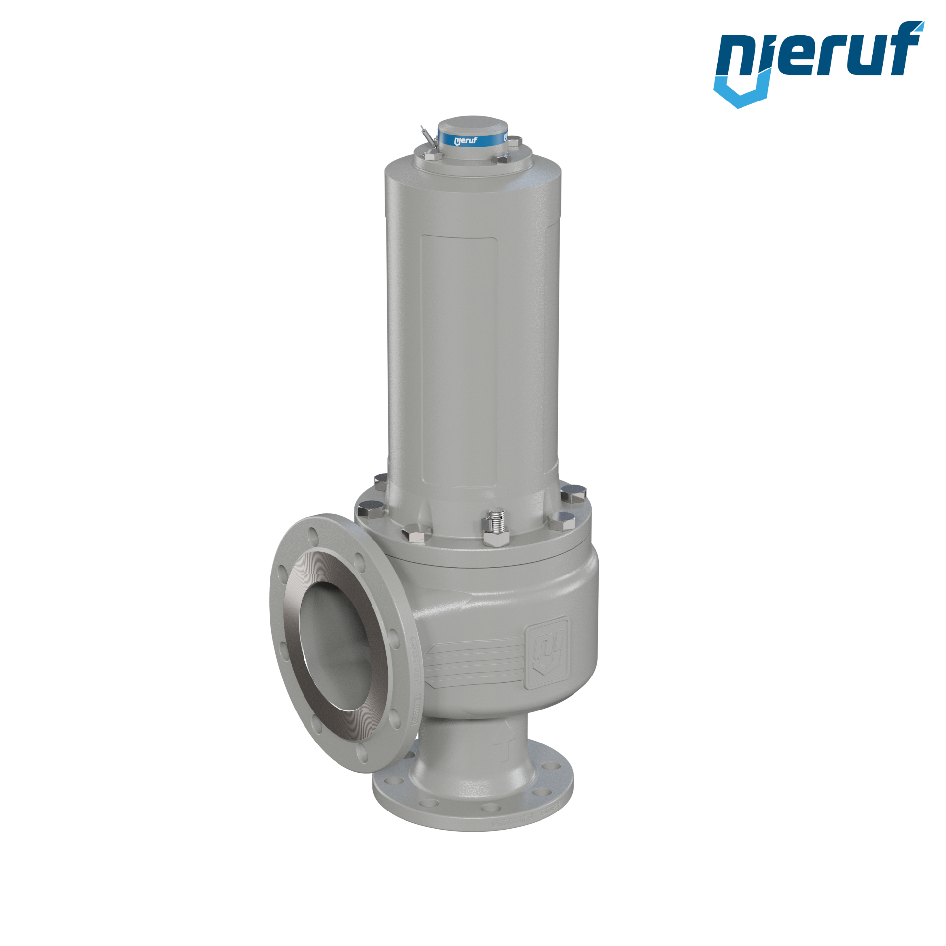 valvola di sicurezza flangiata DN80/DN125 SF06, cappello della molla a tenuta di gas (antigas) PTFE, senza dispositivo di sollevamento