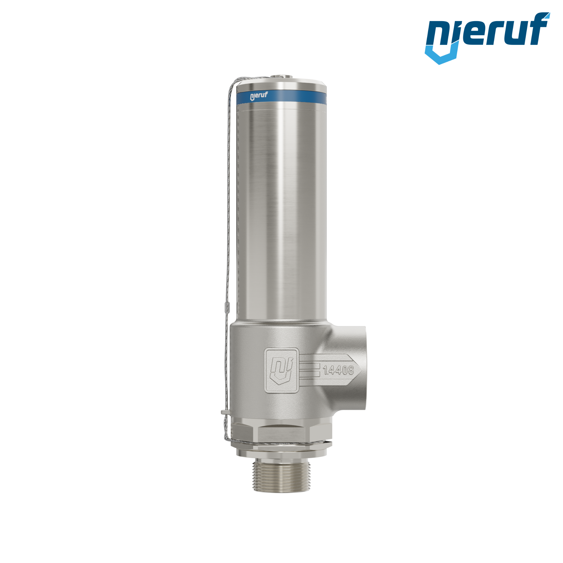 valvola di sicurezza criogenica DN20 3/4" M x 1" F SV14, acciaio inox PTFE