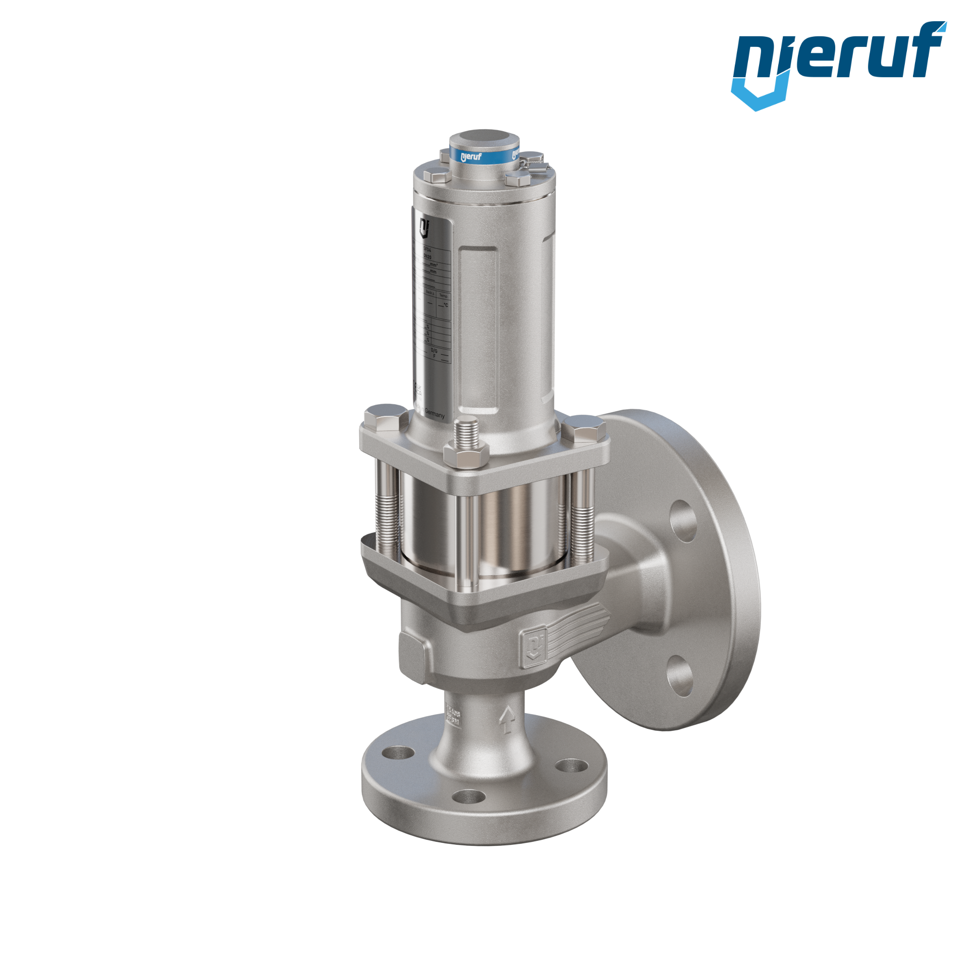 valvola di sicurezza con cappello a tenuta di gas & manicotto di tenuta DN20/DN32 SF04, PTFE, senza dispositivo di sollevamento