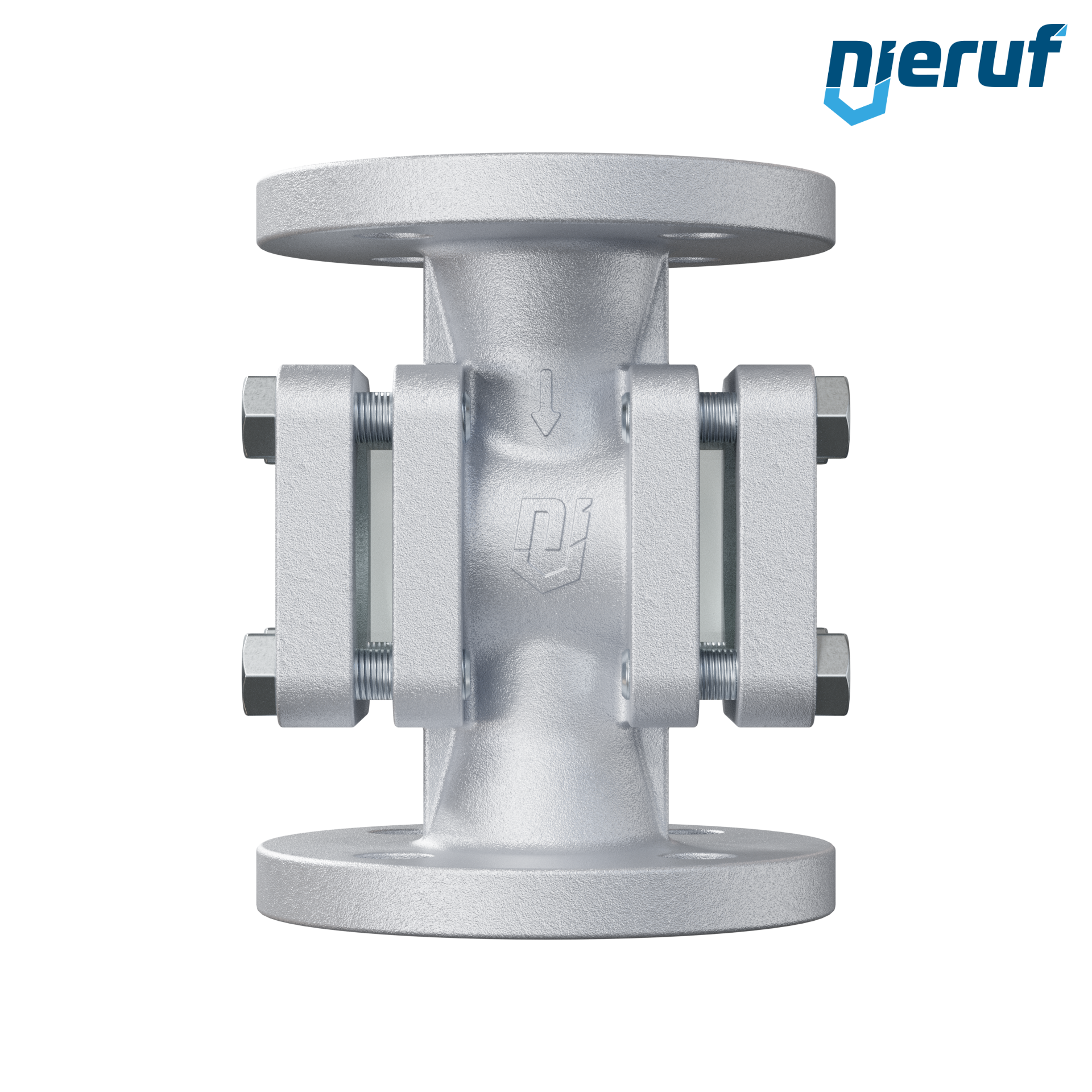 Specola visiva flangiata DN32 - 1 1/4" pollici ghisa GG25 flangia ANSI 150 vetro borosilicato versione con rotore in PTFE