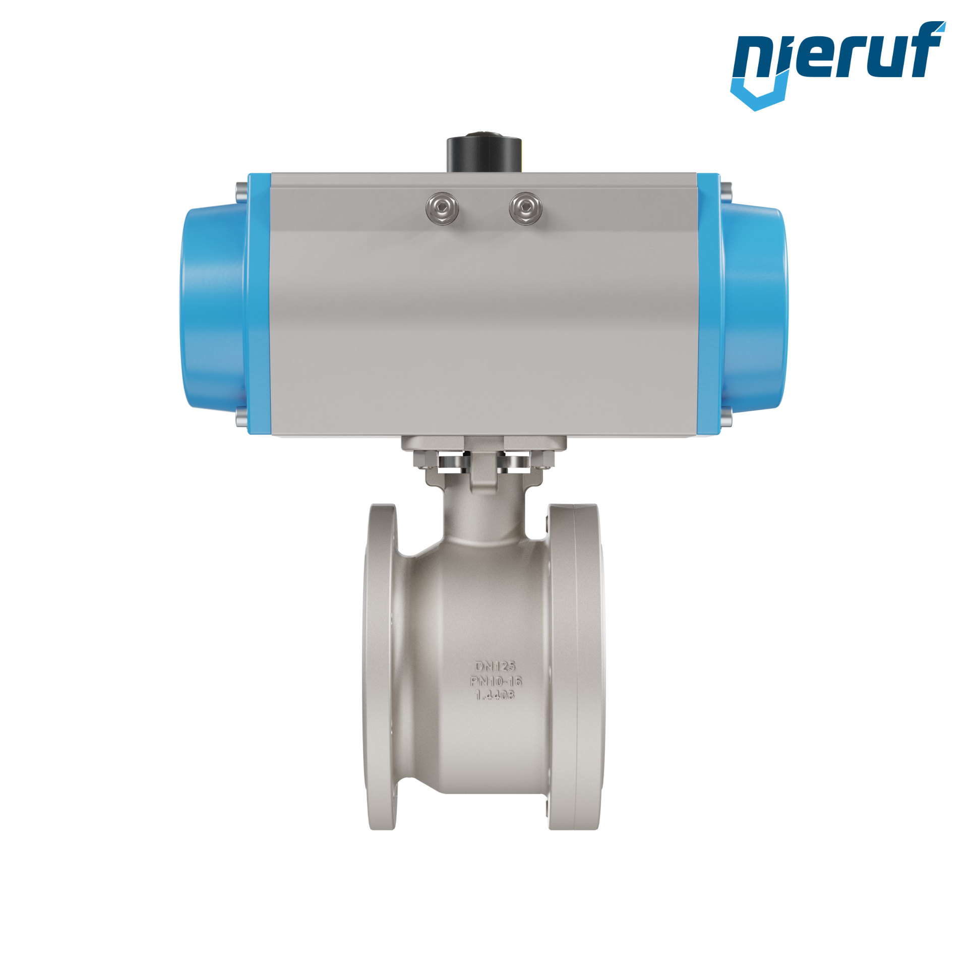 valvola a sfera flangiata dal design compatto DN125 PK07 azionamento rotativo pneumatico a doppio effetto