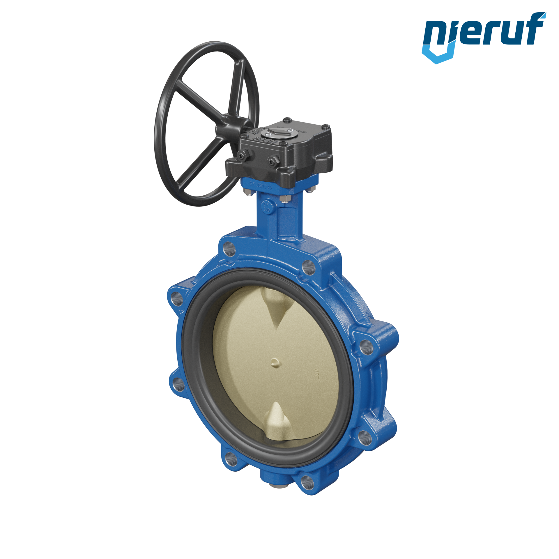 valvola a farfalla per l'acqua di mare DN 200 PN10 AK16 volantino