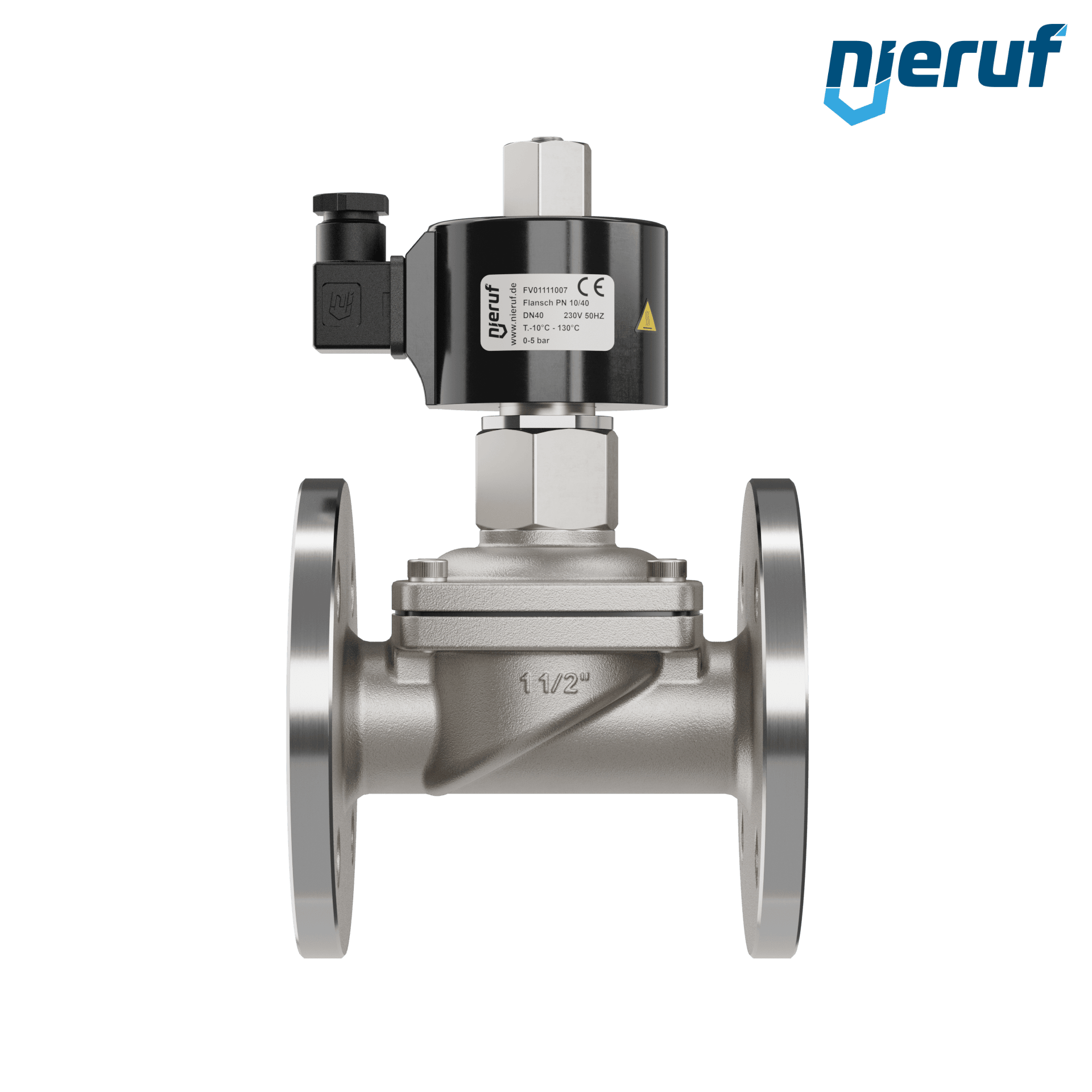 flangia elettrovalvola DN40 acciaio inossidabile FV01 EPDM 230V 50Hz NO