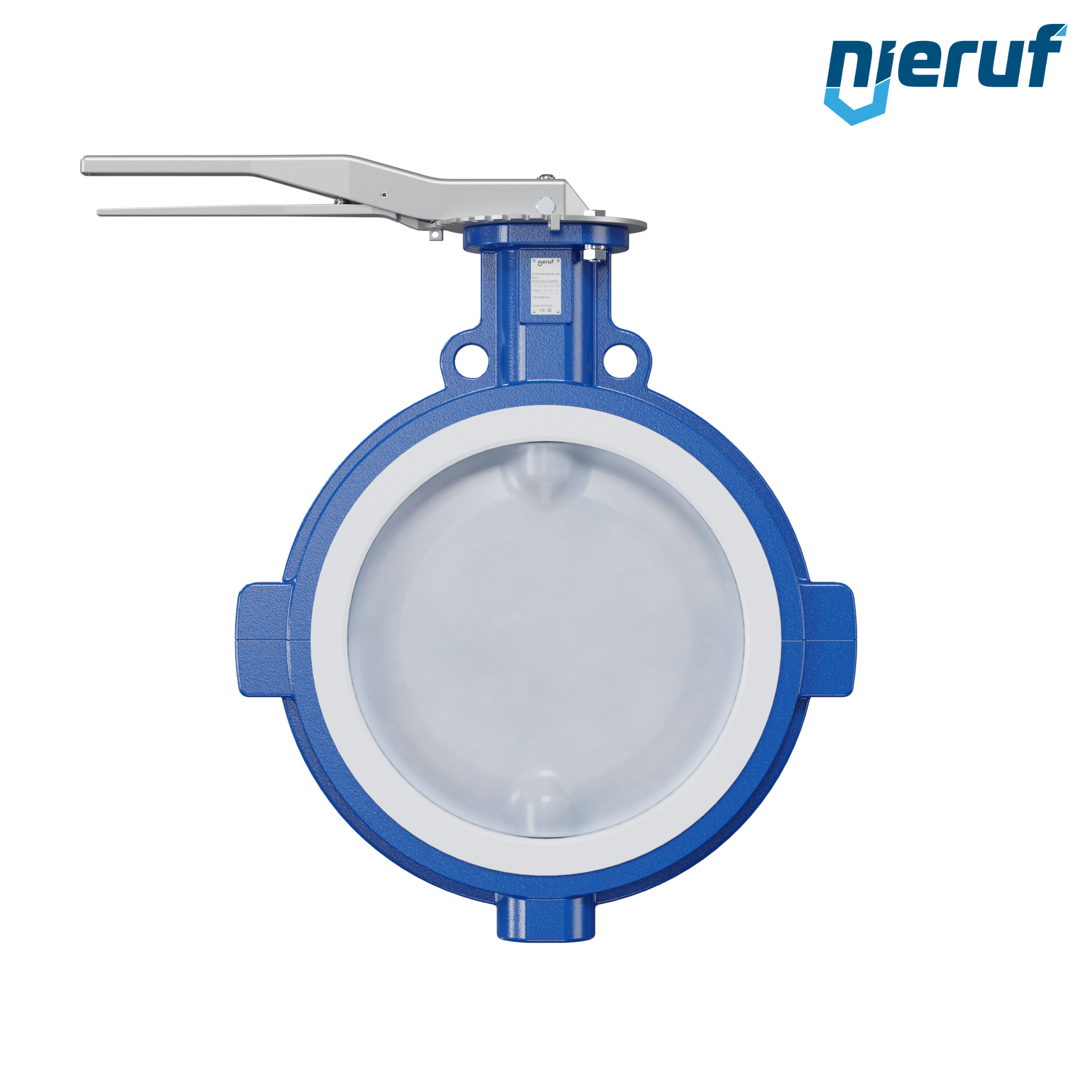 valvola a farfalla PFA PTFE AK09 DN300 ANSI150 leva inserto in FKM