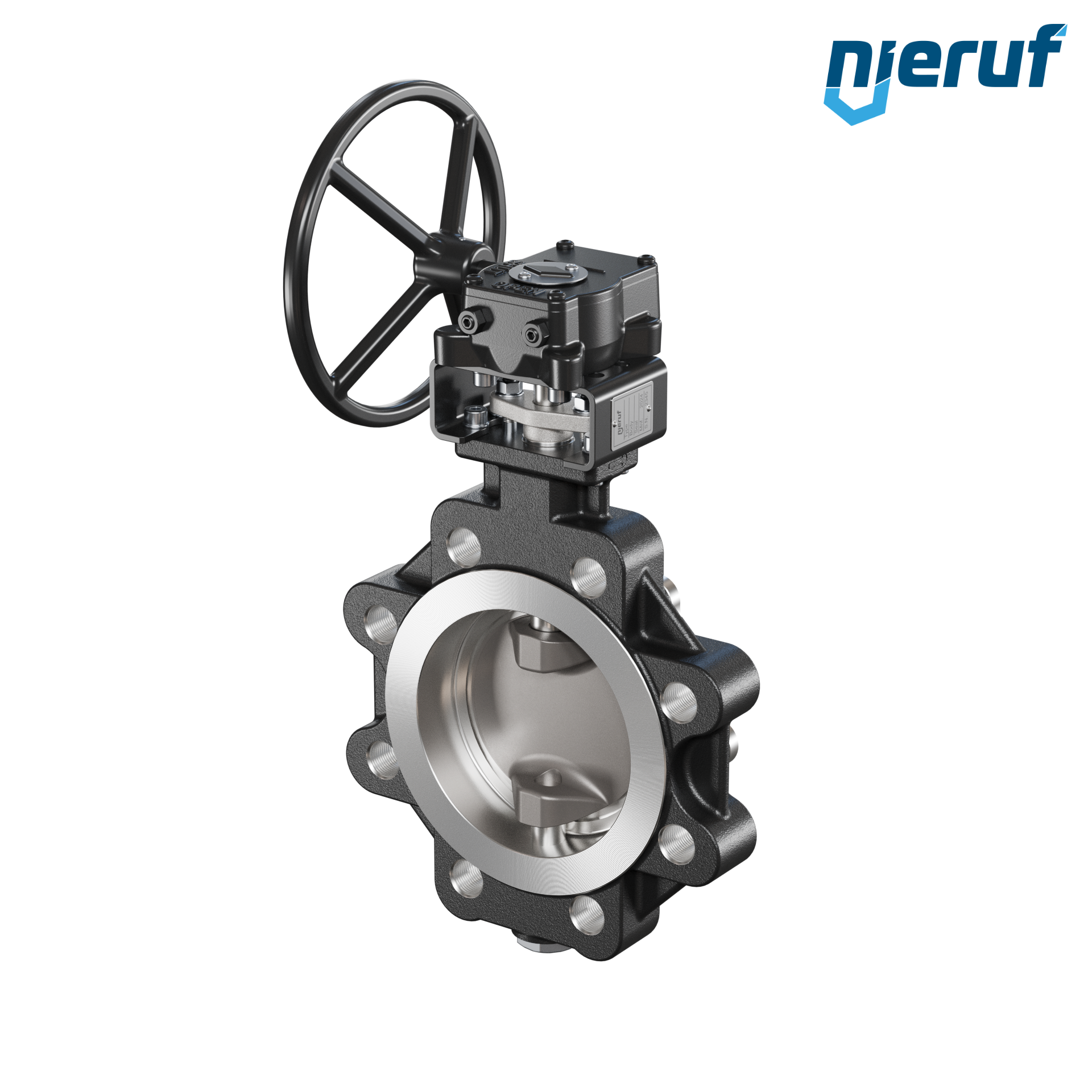 valvola a farfalla triplo eccentrico acciaio fuso AK14 DN 125 PN25-40 volantino