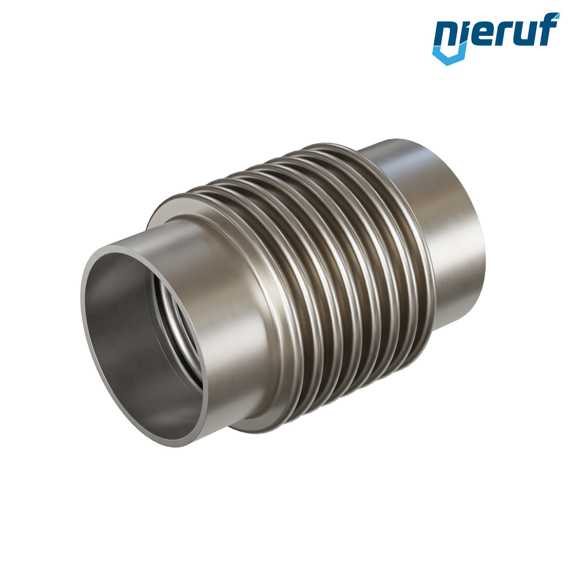 Giunto di dilatazione assiale DN125 - 139,7mm versione KP05 estremità a saldare in acciaio inox e manicotto in acciaio inox