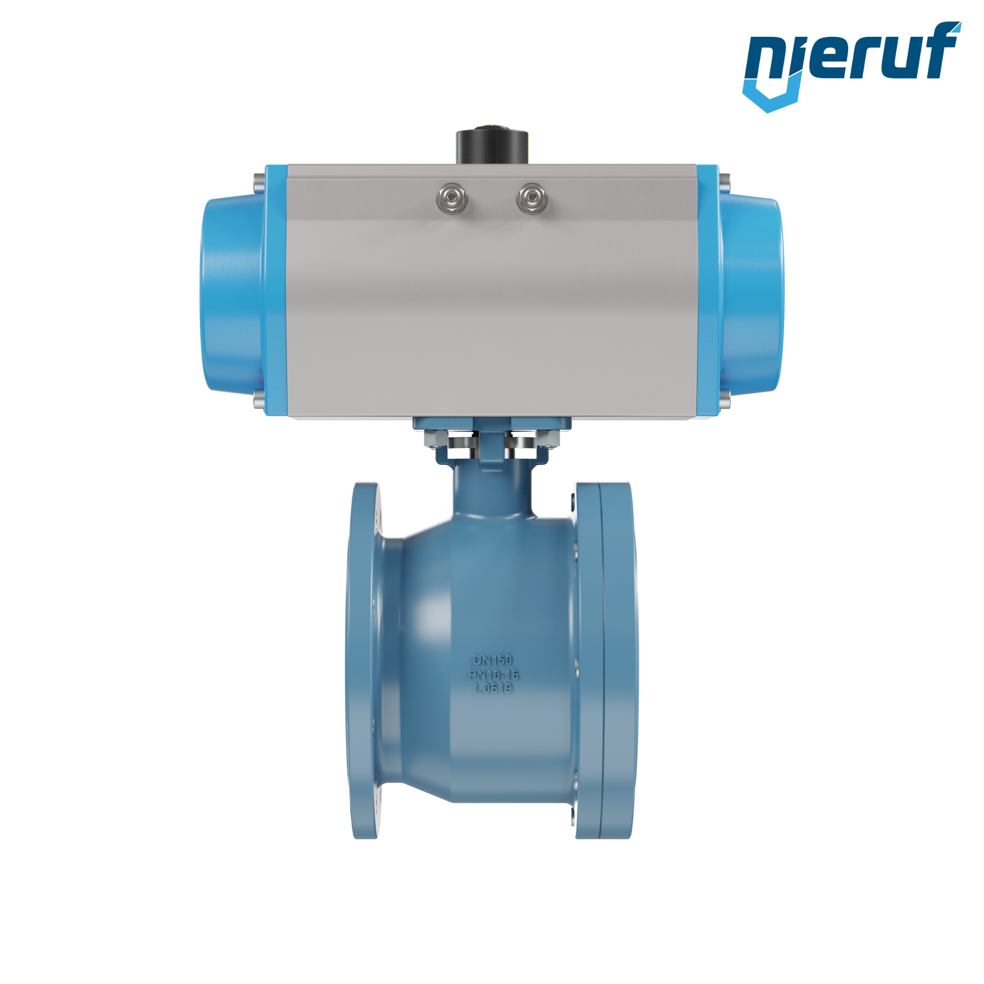 valvola a sfera flangiata dal design compatto DN150 PK06 azionamento rotativo pneumatico a doppio effetto