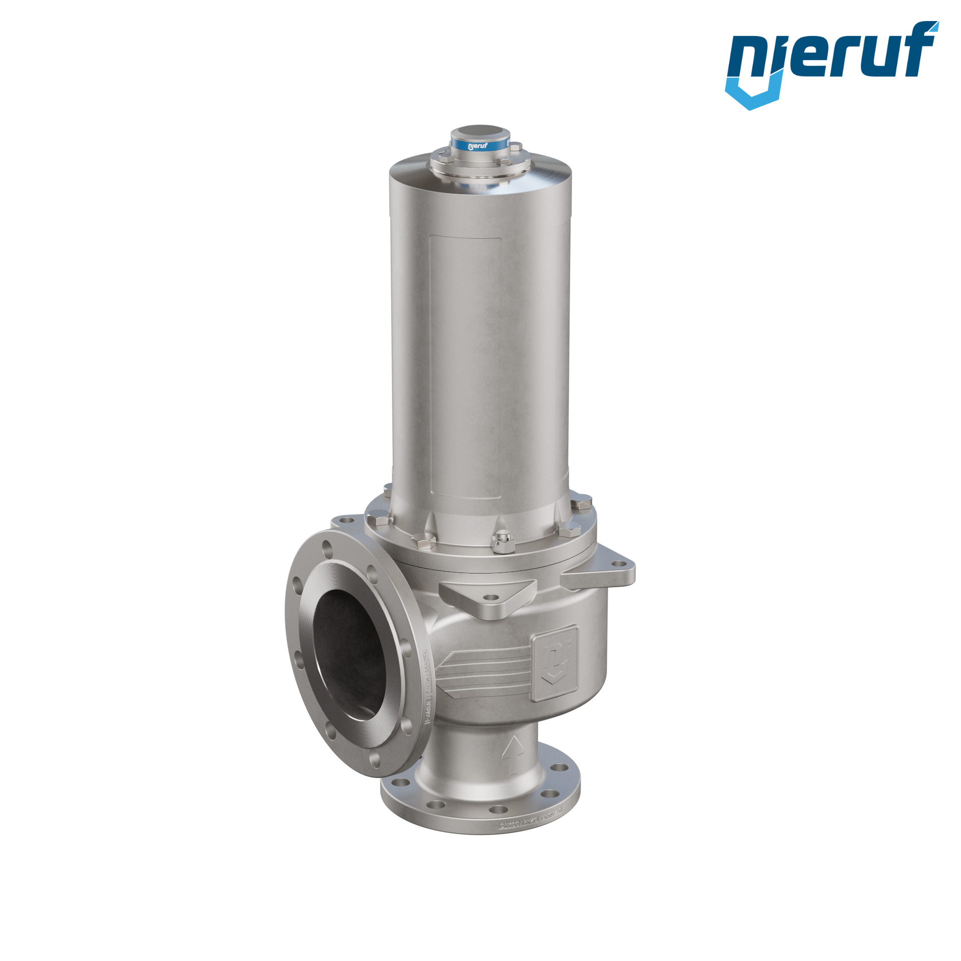 valvola di sicurezza flangiata DN100/DN150 SF04, acciaio inox 1.4408 PTFE, senza dispositivo di sollevamento