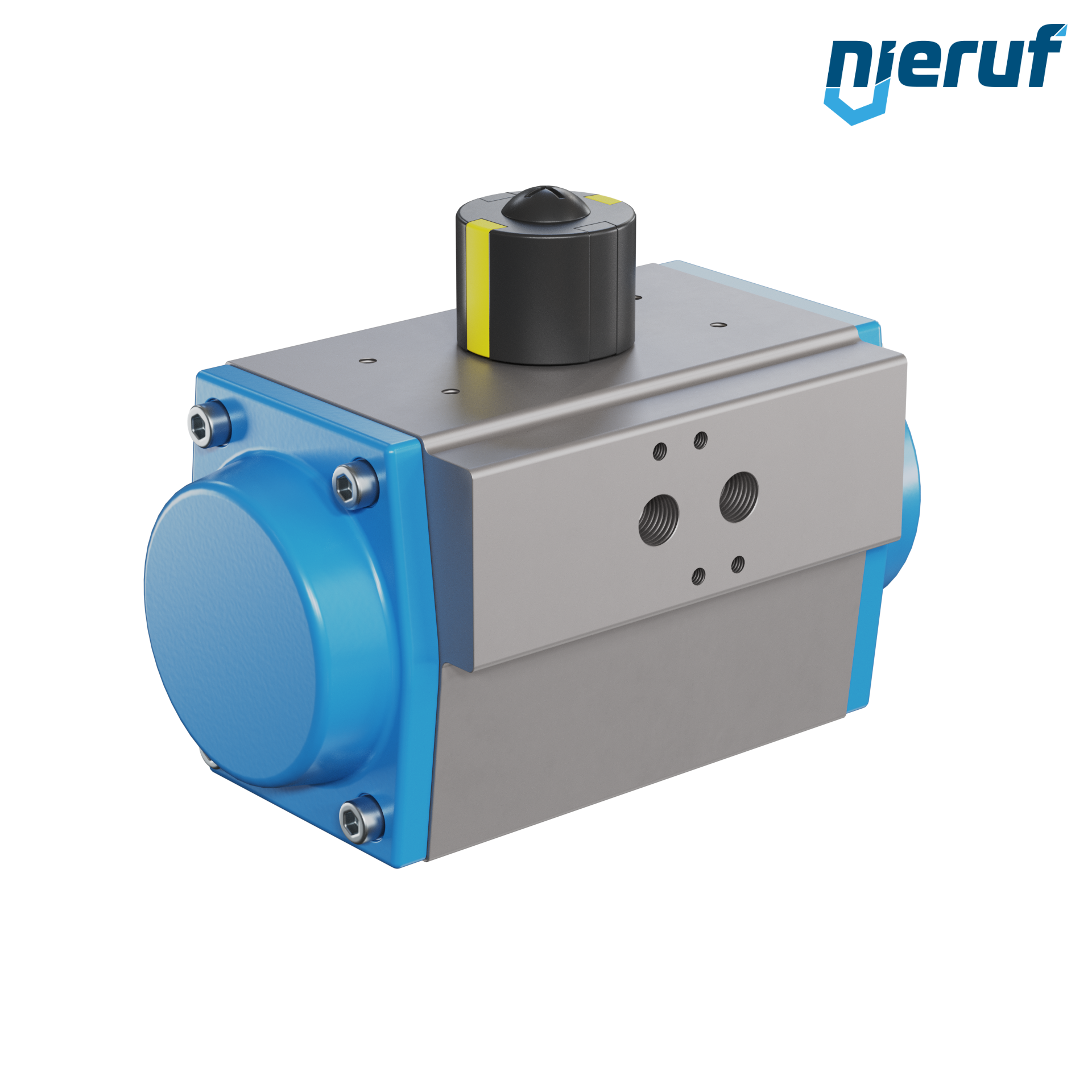 attuatore pneumatico AN02 a singolo effetto, apertura a molla versione per alta temperatura GS-075 90° con 12 molle