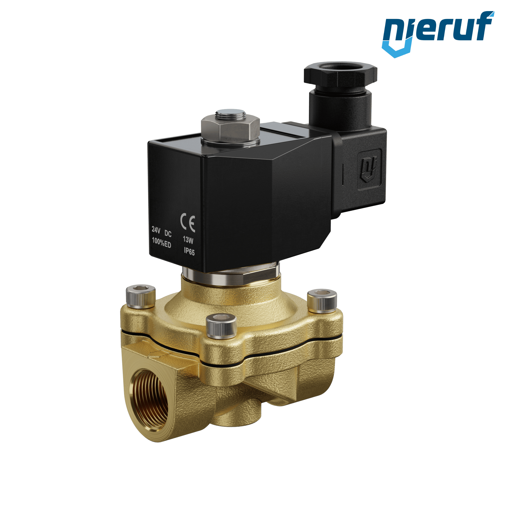 elettrovalvola per il vuoto G 1/2" pollici ottone MV06 FKM 24V DC