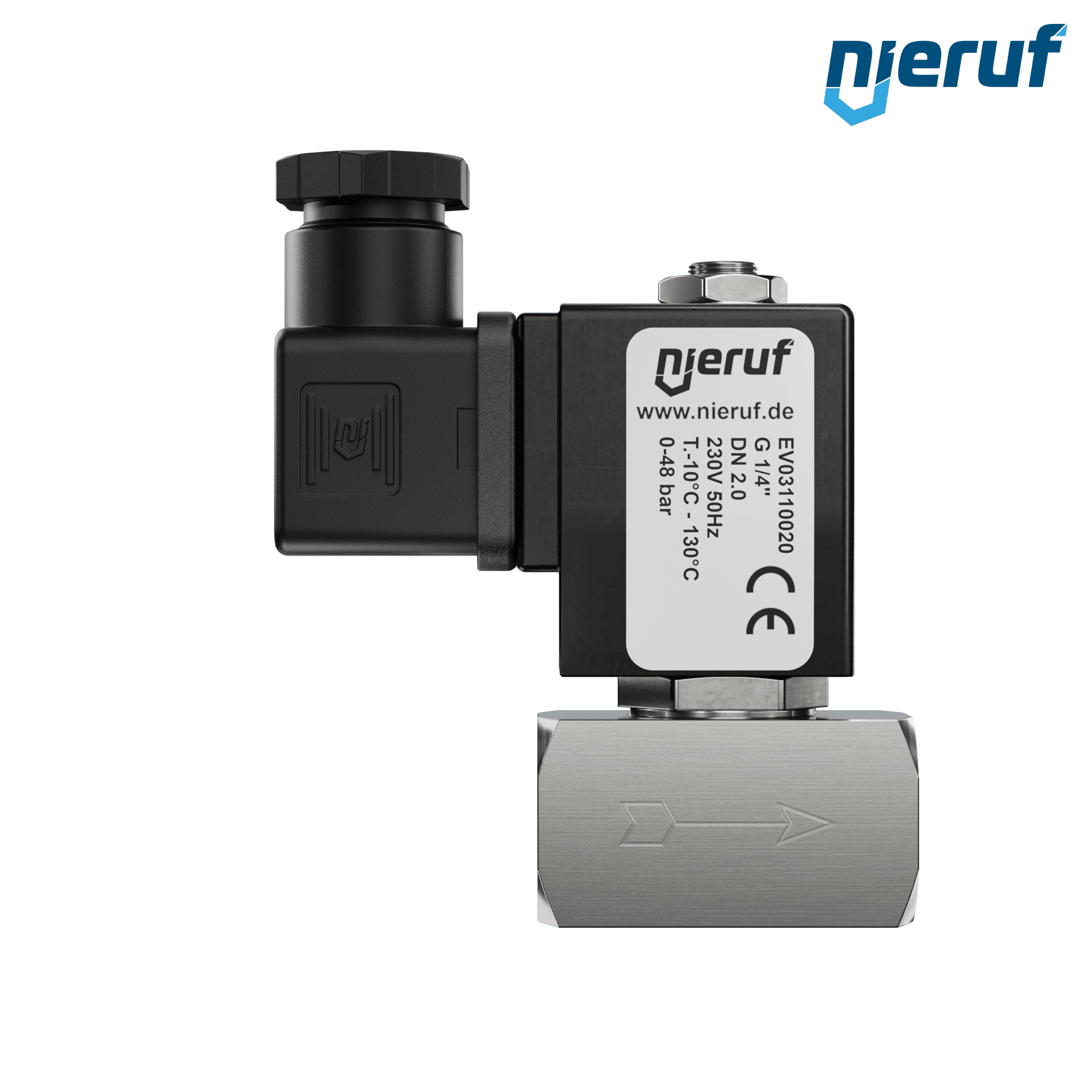 elettrovalvola DN 2,0 acciaio inossidabile EV03 EPDM 230V 50Hz