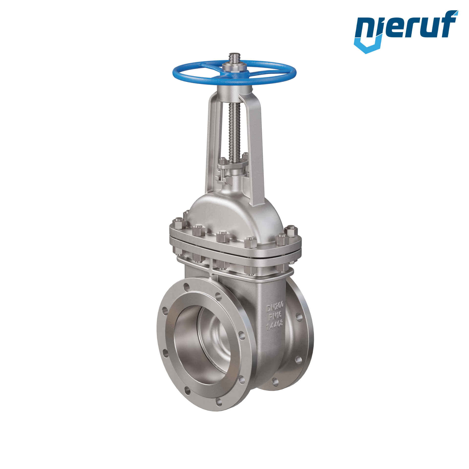 Valvola a saracinesca a corpo piatto in acciaio inox AISI 316 AS03 DN200 PN10