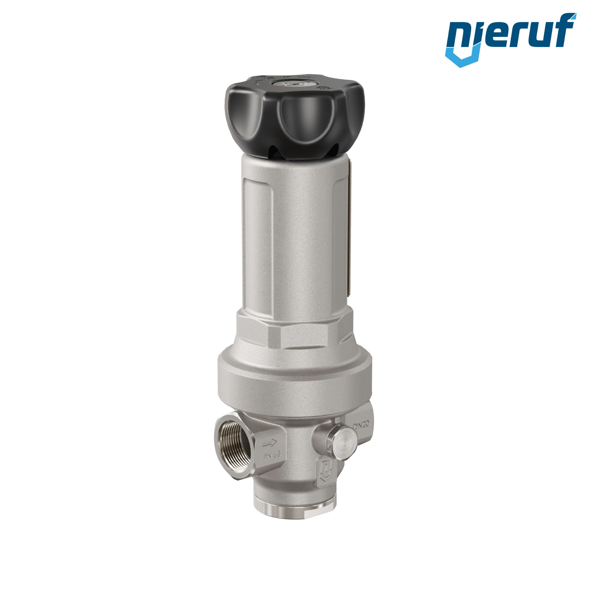 regolatore di pressione di precisione con ventilazione secondaria 3/4" pollici DM15 acciaio inossidabile FKM 0.5 - 15 bar