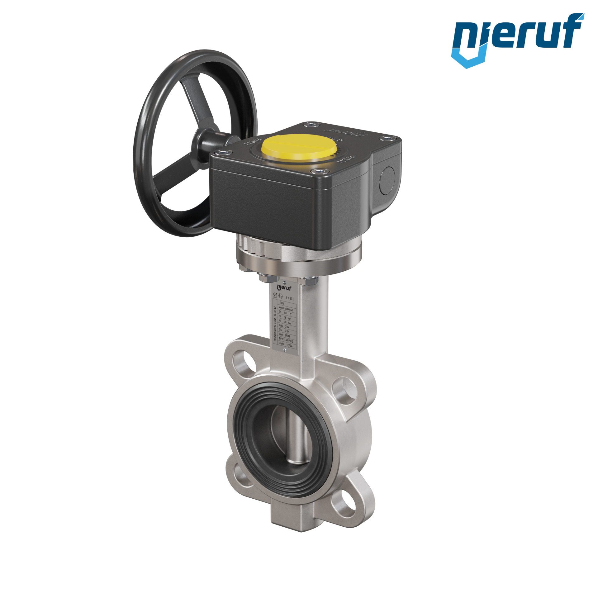 valvola a farfalla in acciaio inossidabile DN 50 PN16 AK08 EPDM volantino