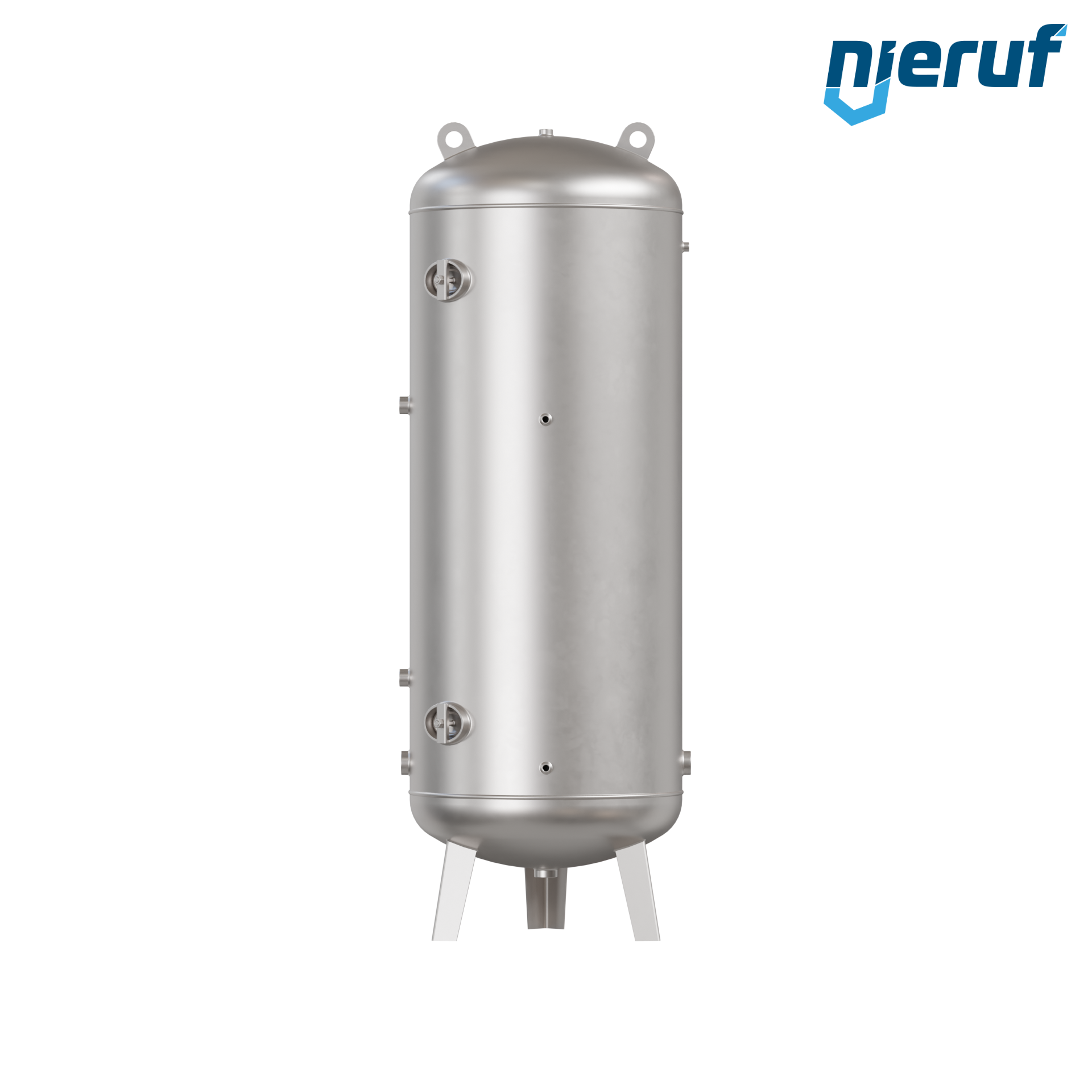 Serbatoio a pressione per acqua verticale BE04 1000 litri, 0-10 bar, acciaio inox