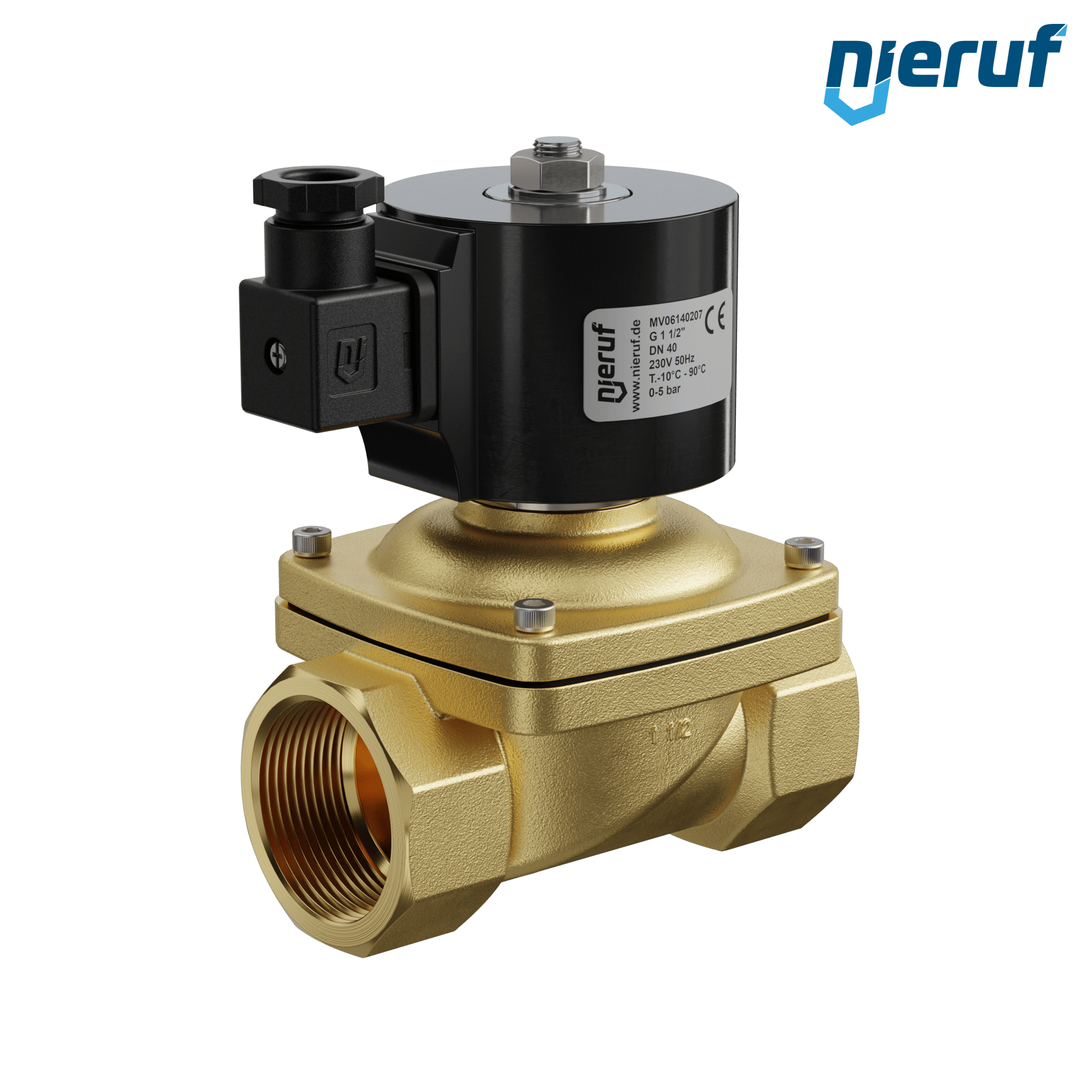 elettrovalvola per il vuoto G 1 1/2" pollici ottone MV06 NBR 230V 50Hz