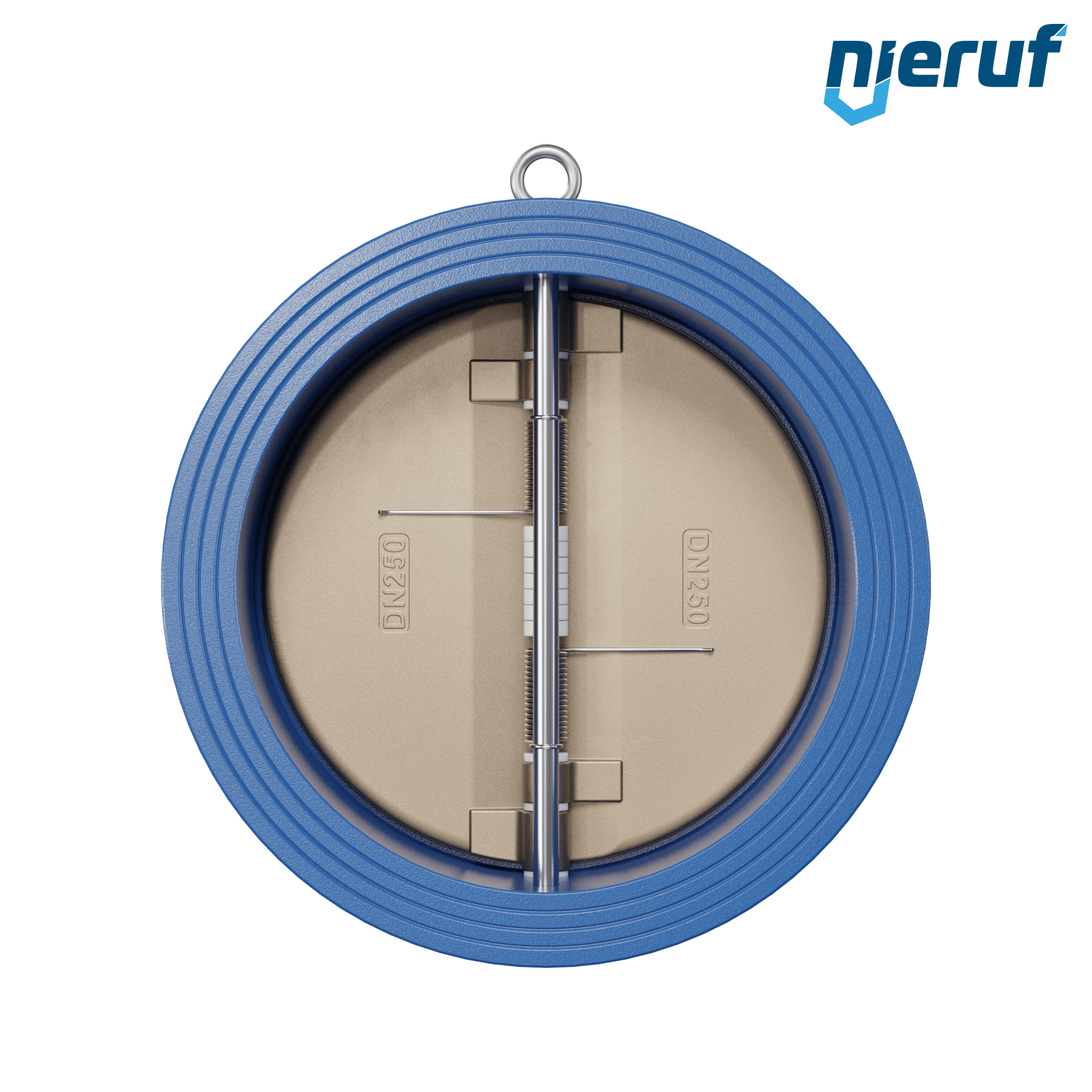 valvola di ritegno a doppio battente DN250 ANSI150 DR04 ANSI 150 GGG40 con rivestimento epossidico blu 180µm  NBR