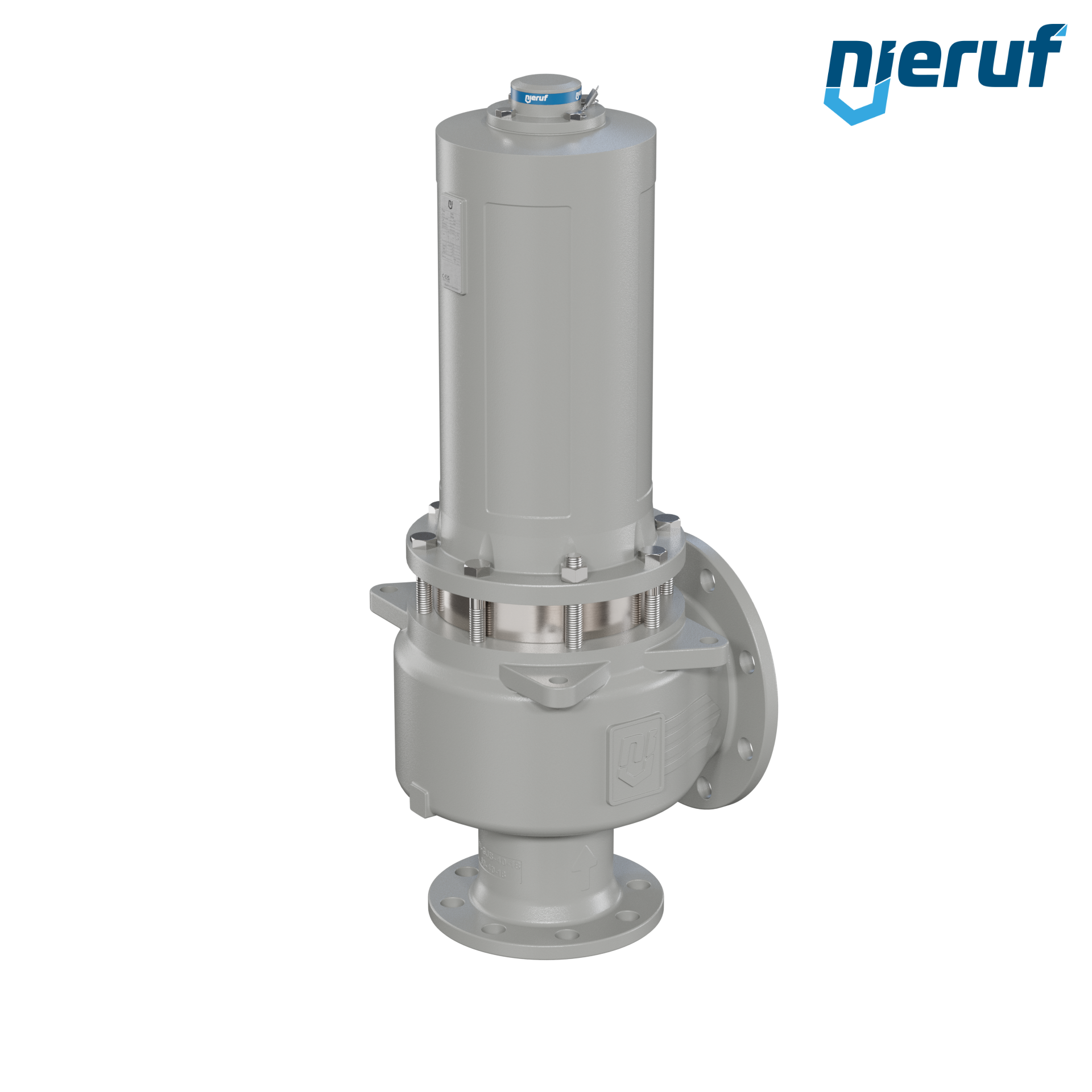 valvola di sicurezza flangiata DN100/DN150 SF06, cappello della molla a tenuta di gas (antigas) & manicotto di tenuta in acciaio inossidabile PTFE, senza dispositivo di sollevamento