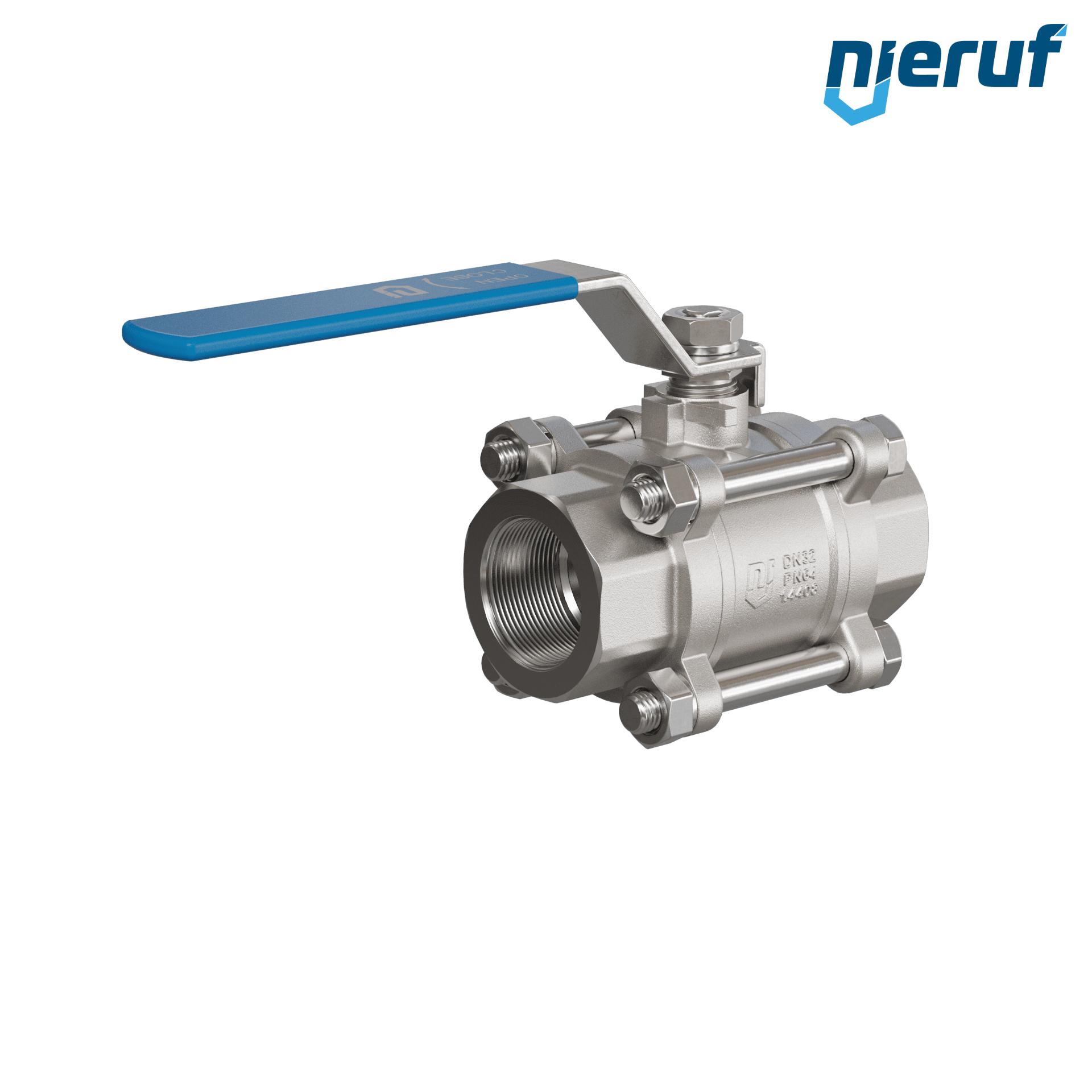 valvola a sfera in acciaio inossidabile DN32 - 1 1/4" pollici GK04 filettatura interna