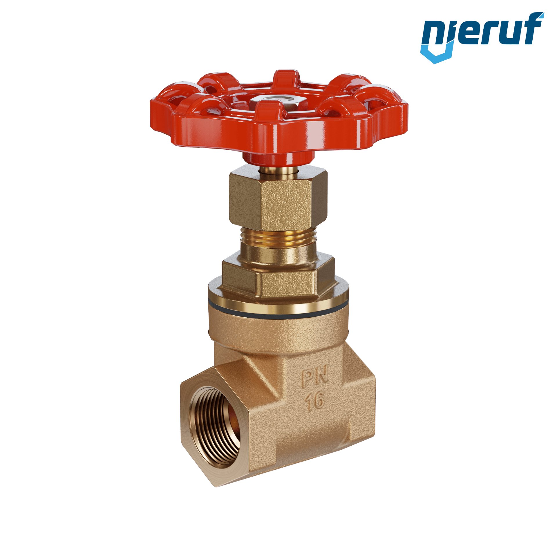 Valvola a ghigliottina filettata in bronzo AS07 DN10 - 3/8" PN16 EPDM