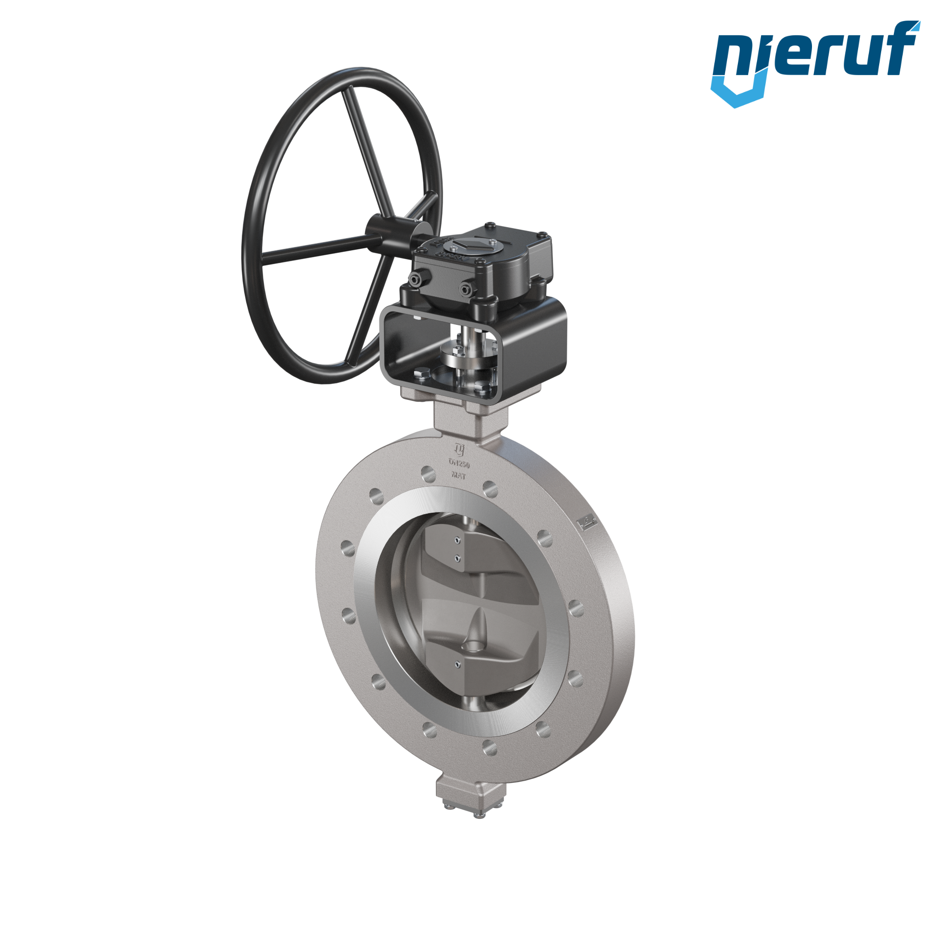 valvola a farfalla triplo eccentrico acciaio inox AK14 DN 250 PN16 volantino