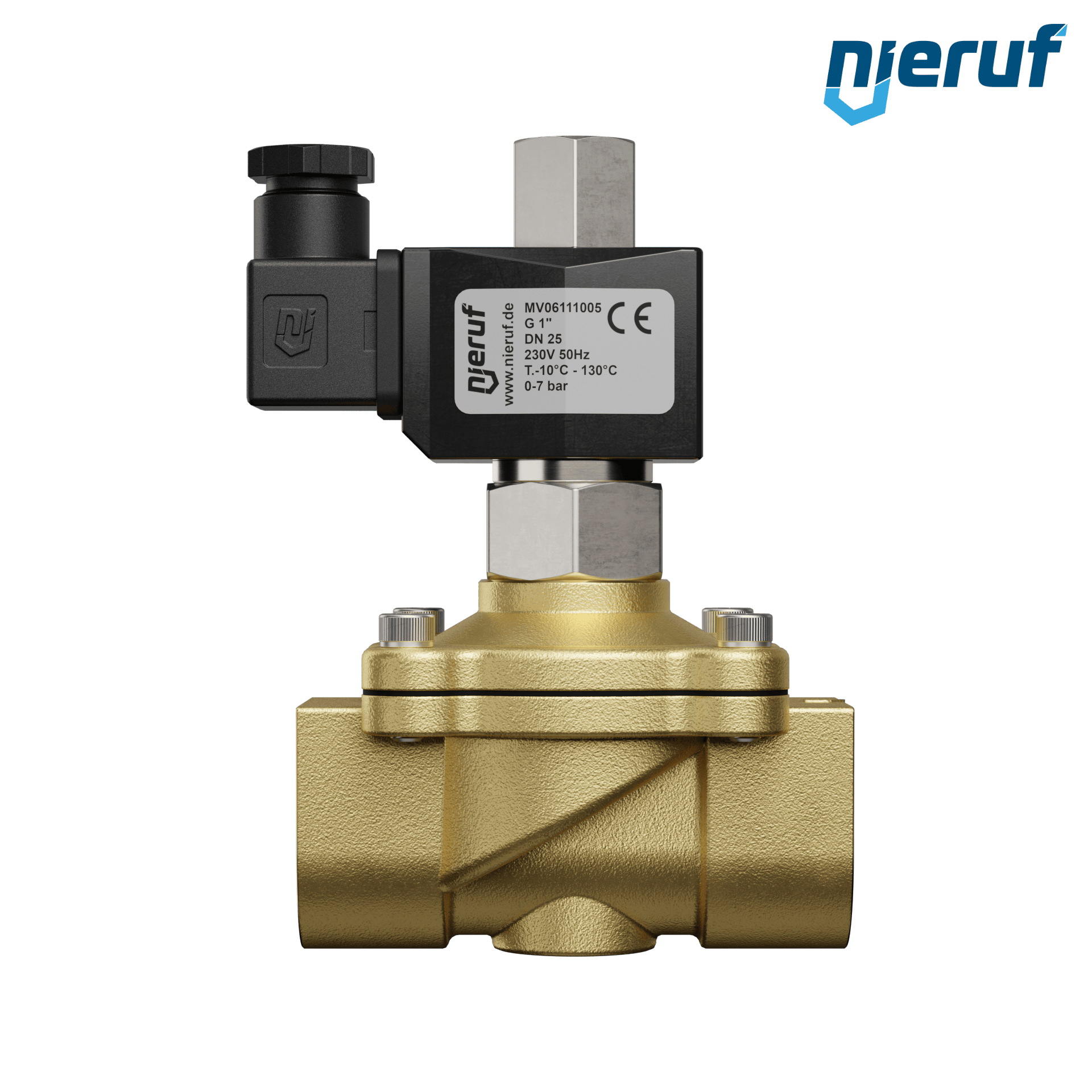 elettrovalvola DN25 G 1" pollici ottone MV06 EPDM 230V 50Hz NO