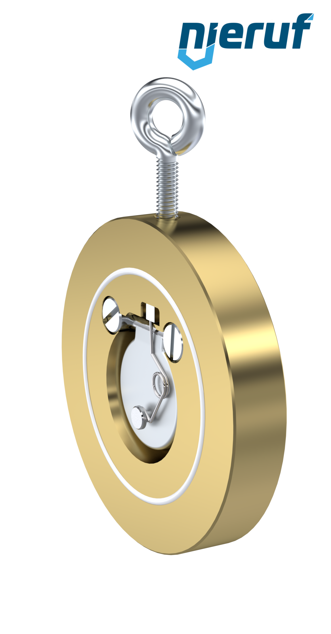 Zwischenflansch-Rückschlagklappe mit Feder DN40 ZR10 Alubronze 2.0975 PTFE