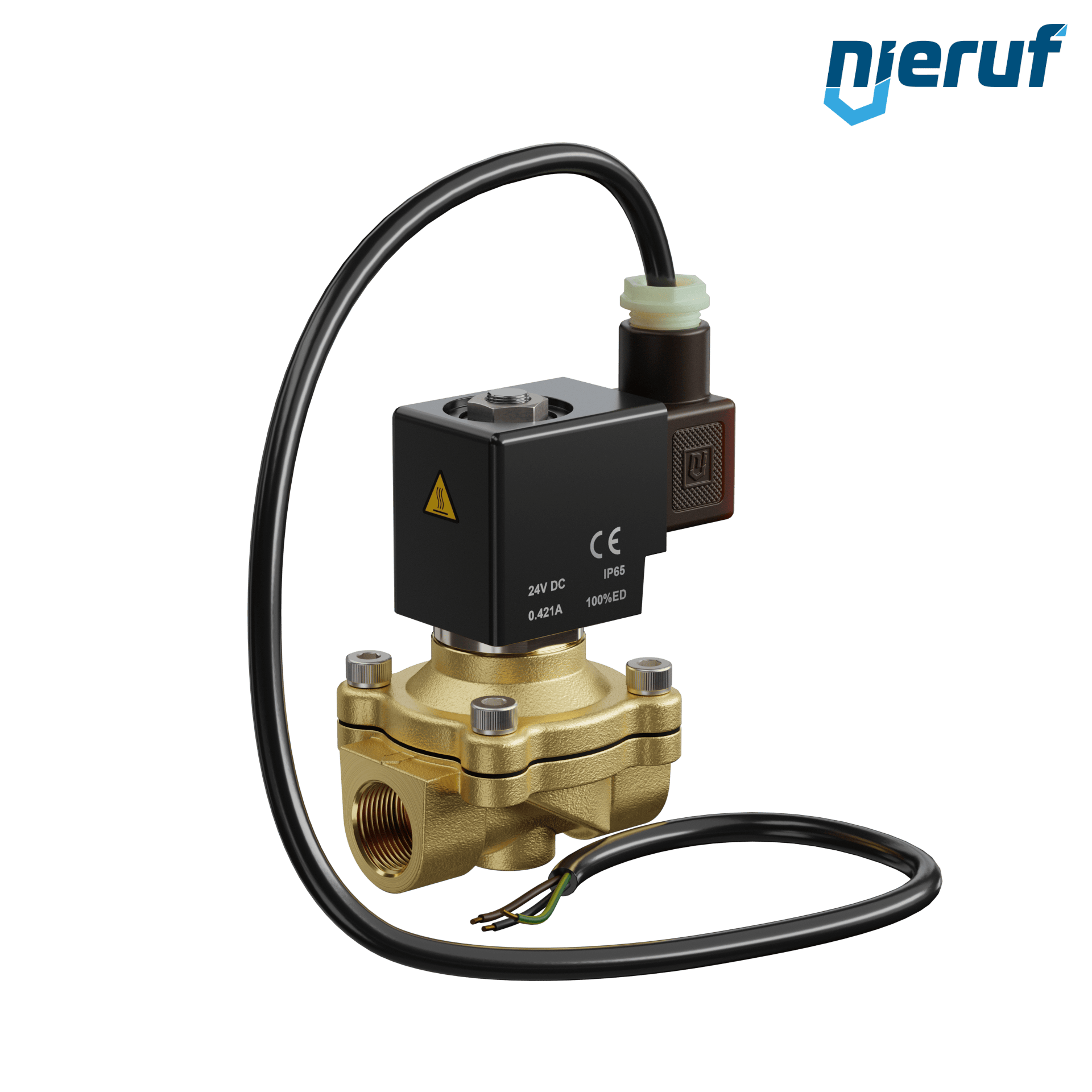 elettrovalvola ATEX DN16 G 1/2" pollici 24V DC ottone
