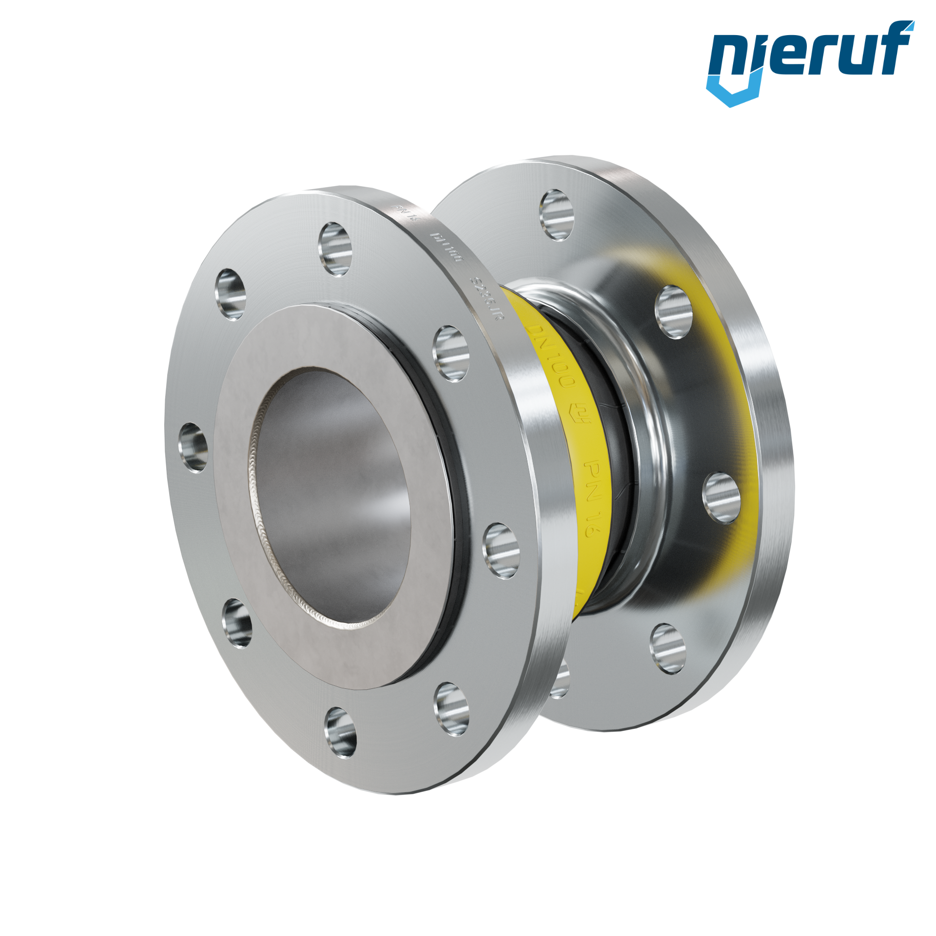 Compensatore piastra di rinforzo DN100 versione KP04 flange in acciaio NBR