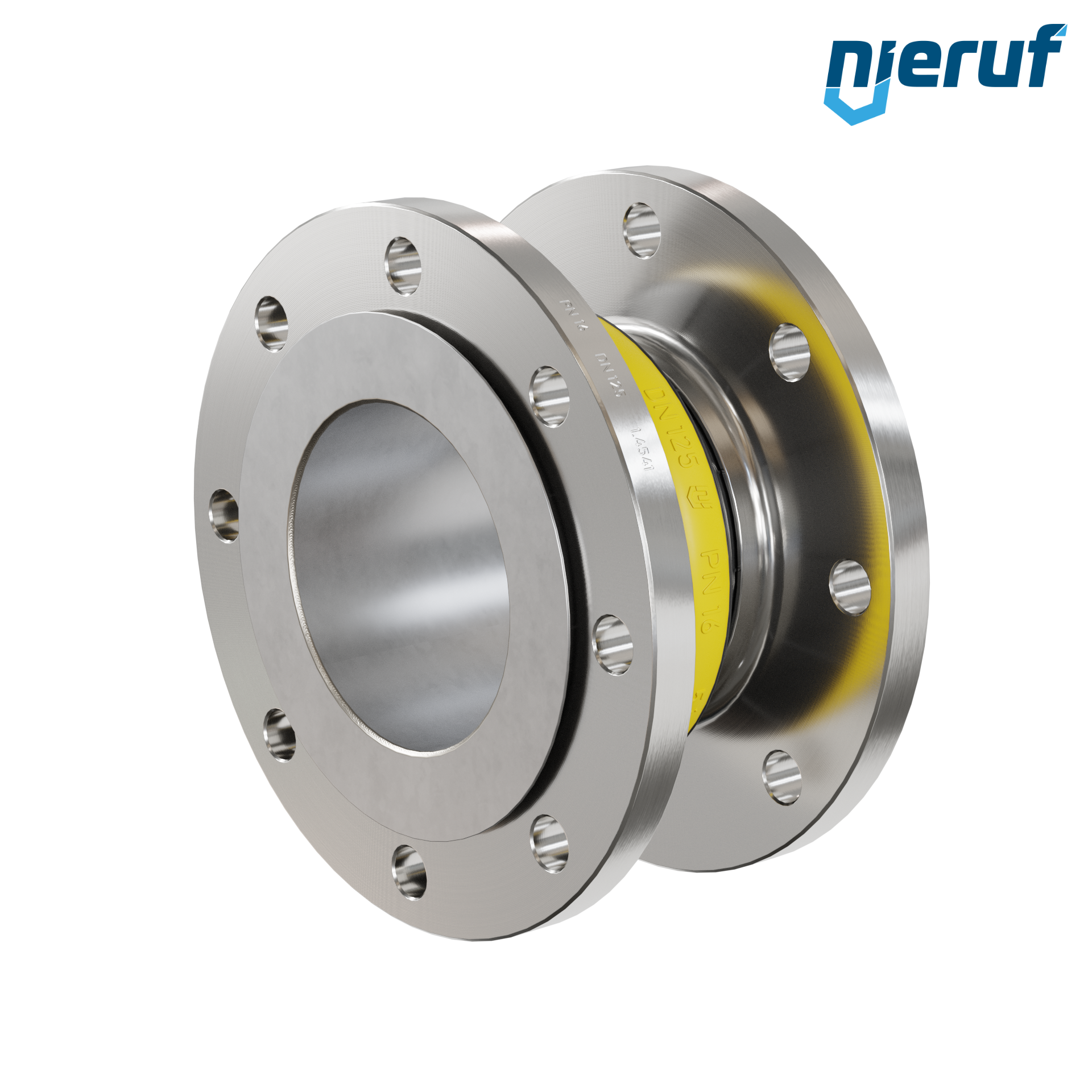 Compensatore piastra di rinforzo DN125 versione KP04 flange in acciaio inox NBR