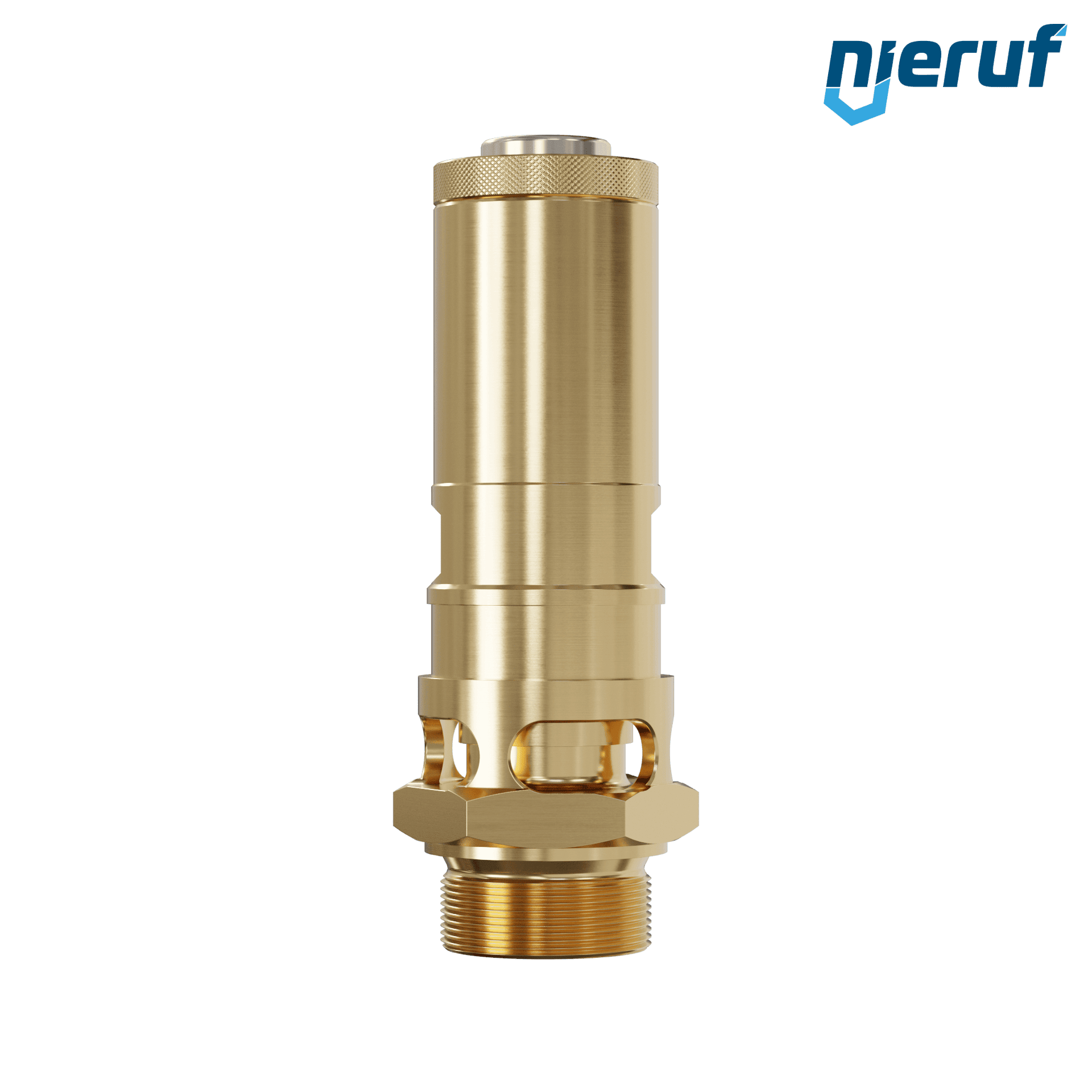 valvola di sicurezza 1 1/2" M SV01 per aria compressa PTFE ottone taratura di pressione 0,2 - 16,0 bar