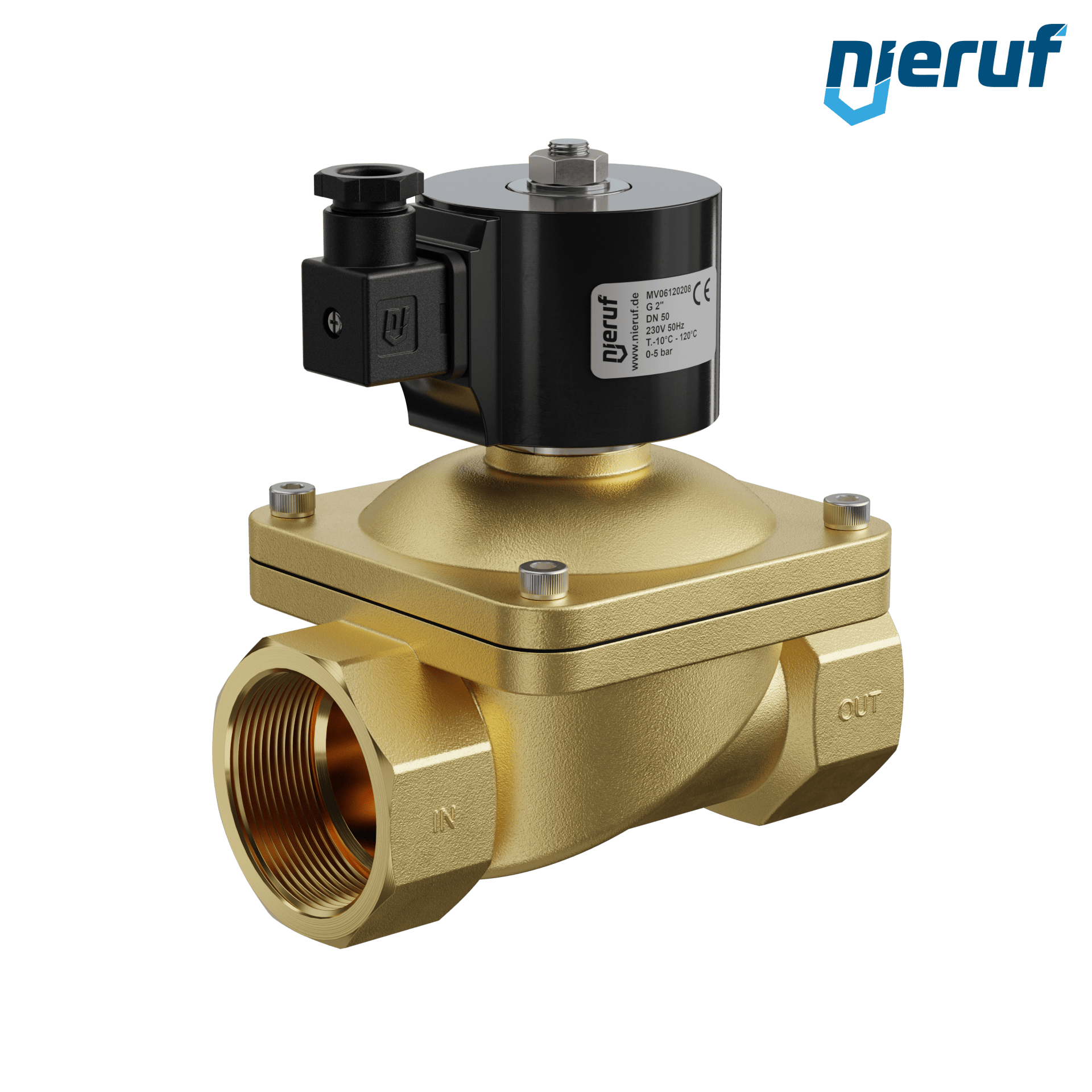 Electroválvula de vacío G 2" Latón MV06 FKM 230V 50Hz