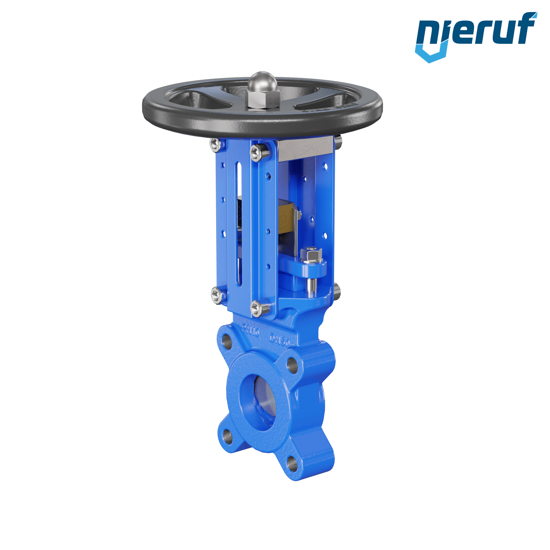 valvola a ghigliottina DN 50 SR01 NBR manovella / volante